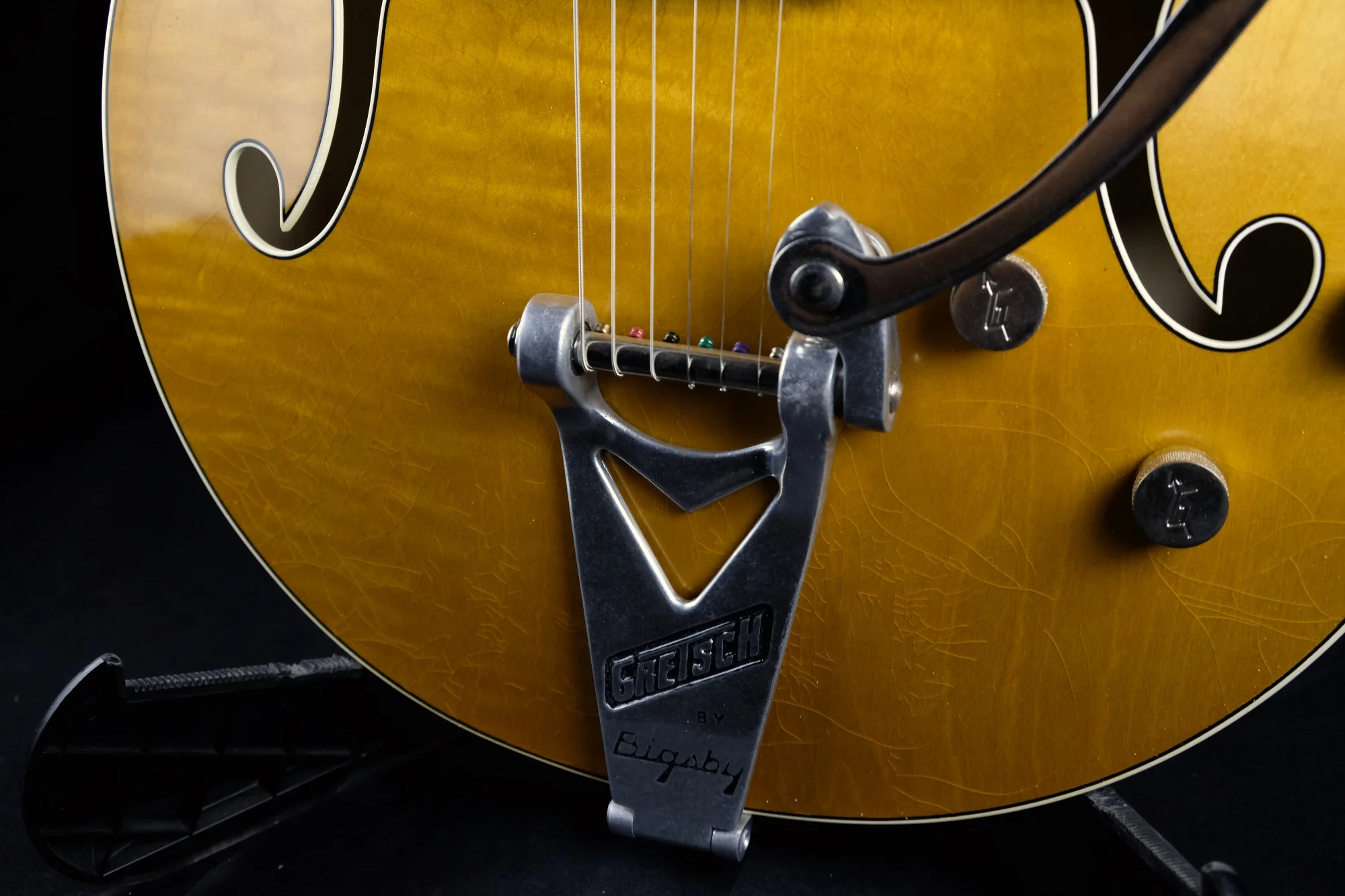 Gretsch Custom Shop Masterbuilt Stephen Stern G6120CS '62 Doublecut Closet Classic Dark Amber Natural Electric Guitar With Case - Image 6