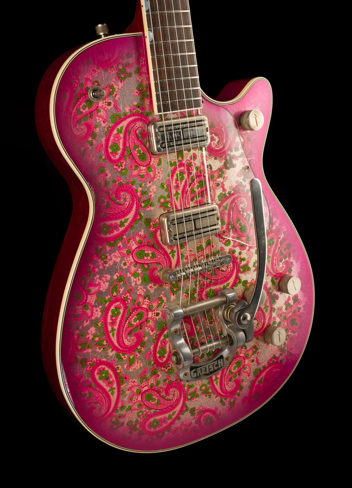 Gretsch Custom Shop Masterbuilt Stephen Stern G6128-JR Duo Jet Jr. Relic Pink Paisley With Case - Image 10