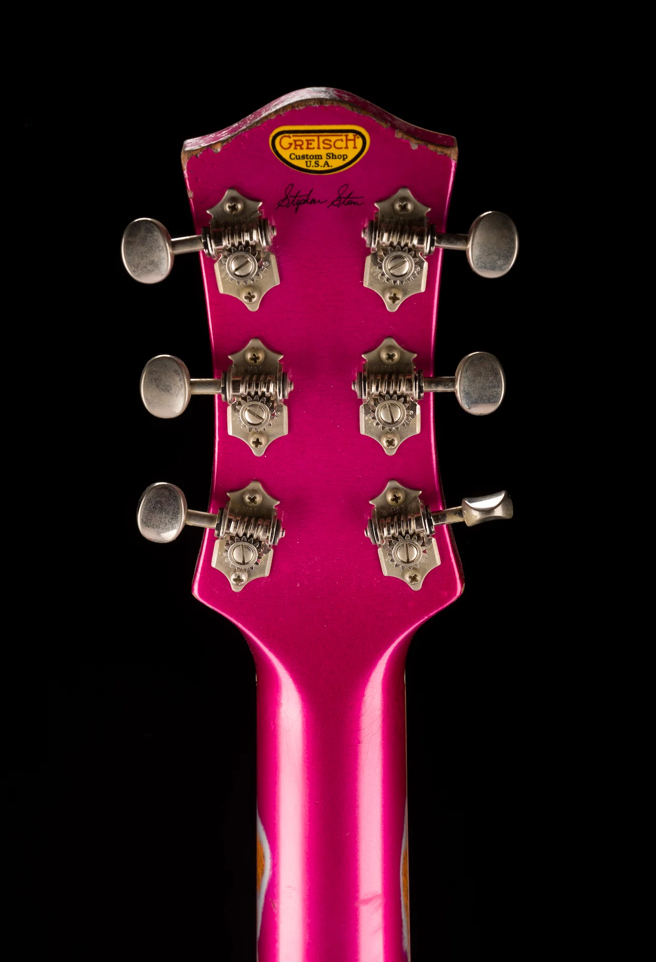 Gretsch Custom Shop Masterbuilt Stephen Stern G6128-JR Duo Jet Jr. Relic Pink Paisley With Case - Image 17