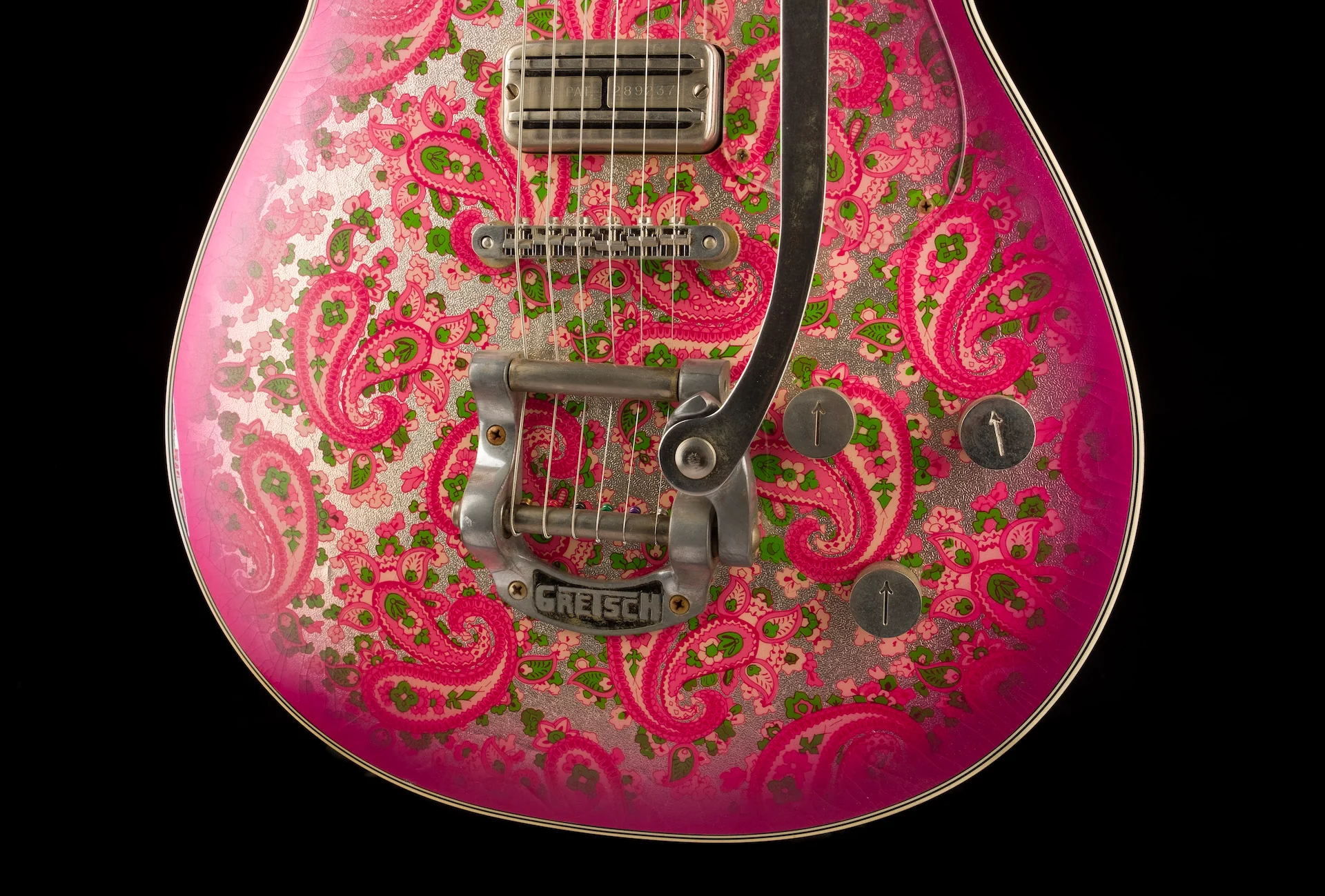 Gretsch Custom Shop Masterbuilt Stephen Stern G6128-JR Duo Jet Jr. Relic Pink Paisley With Case - Image 5