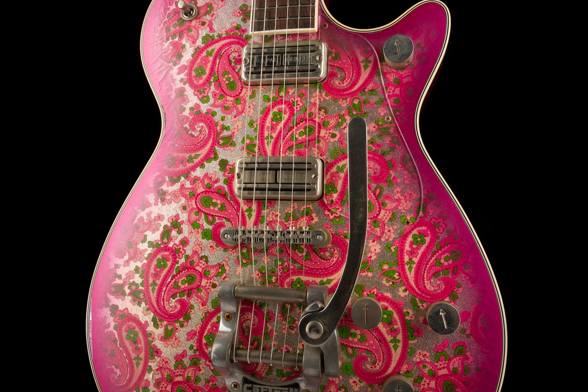 Gretsch Custom Shop Masterbuilt Stephen Stern G6128-JR Duo Jet Jr. Relic Pink Paisley With Case - Image 6
