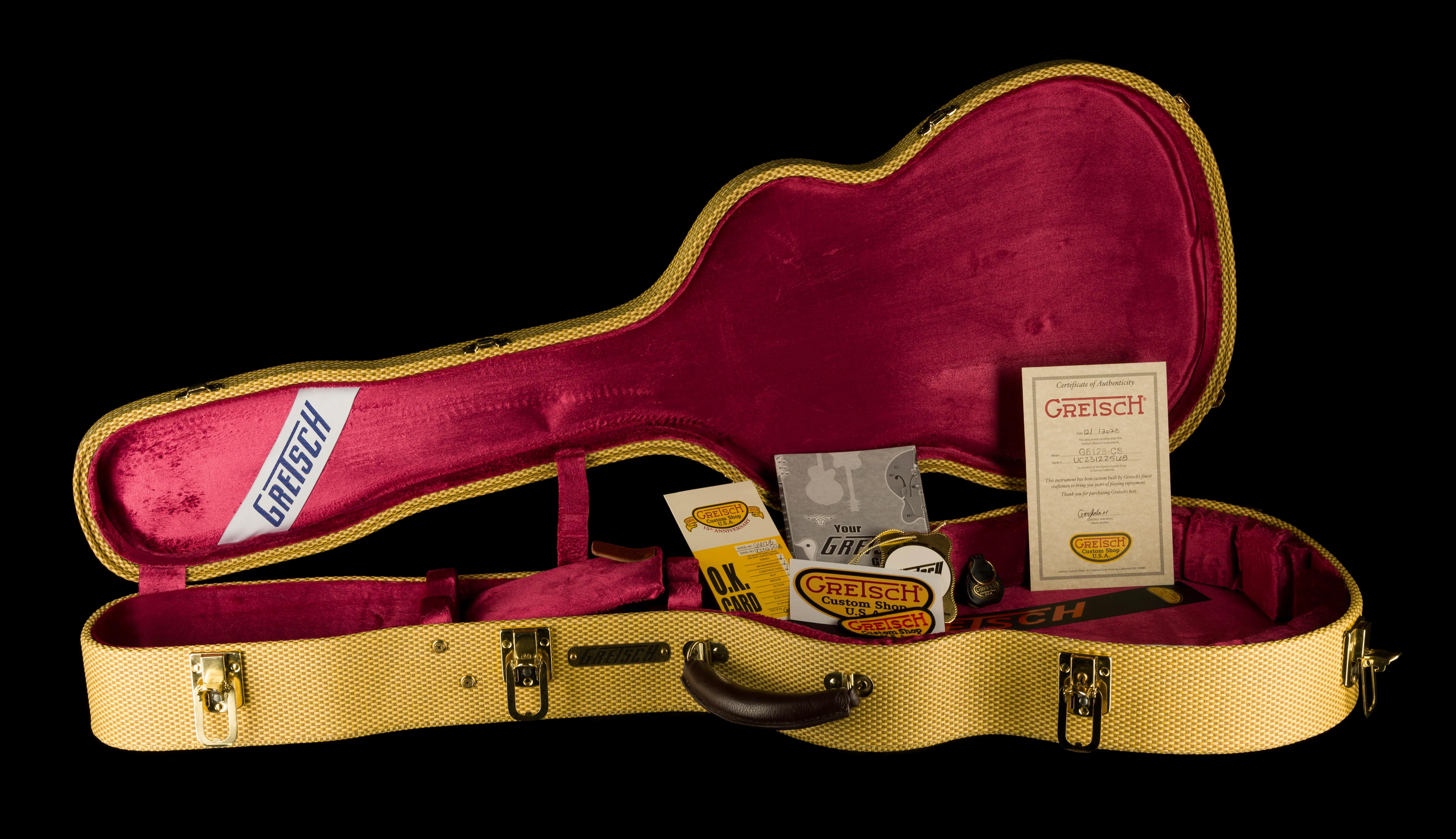 Gretsch Custom Shop Masterbuilt G6128CS-59 Koa Duo Jet With Case - Image 19
