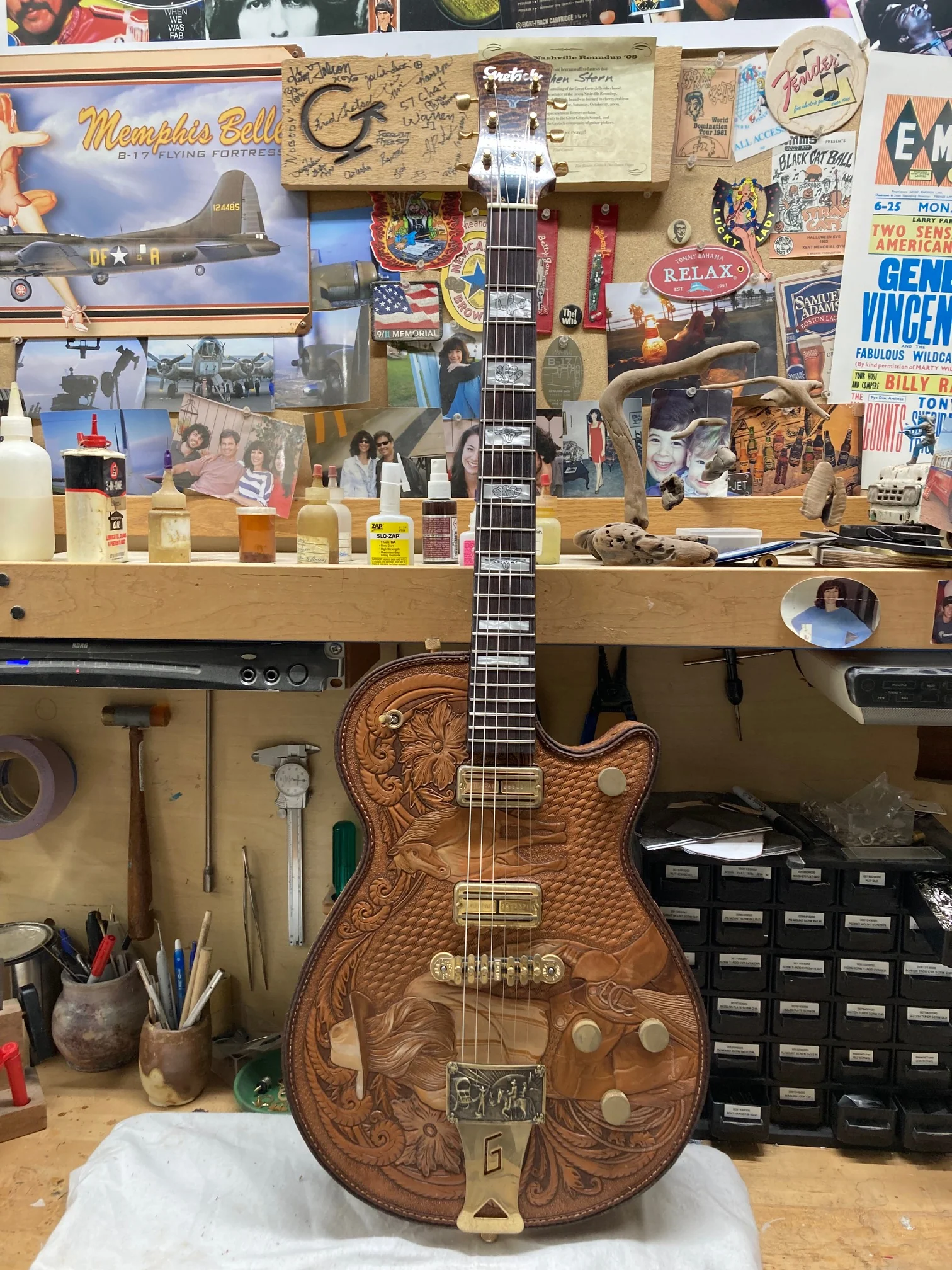 Gretsch Custom Shop Masterbuilt Stephen Stern G6130-CST Leather Roundup Closet Classic - Image 22