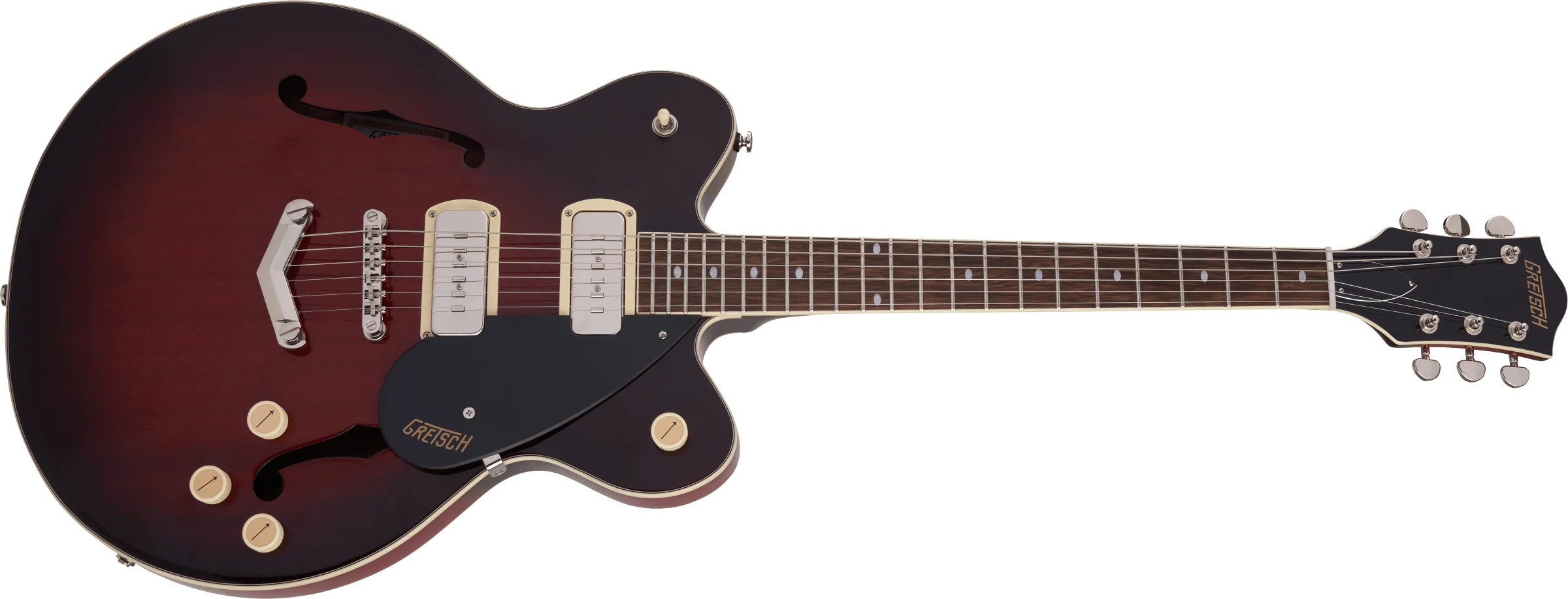 Gretsch G2622-P90 Streamliner Center Block Double-Cut P90 with V-Stoptail Claret Burst Electric Guitar - Image 3