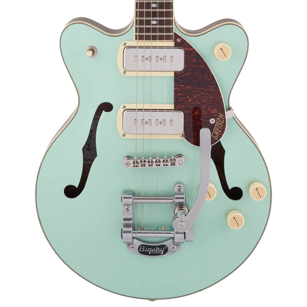 Gretsch G2655T-P90 Streamliner Center Block Jr. Double-Cut with Bigsby Two-Tone Mint Metallic