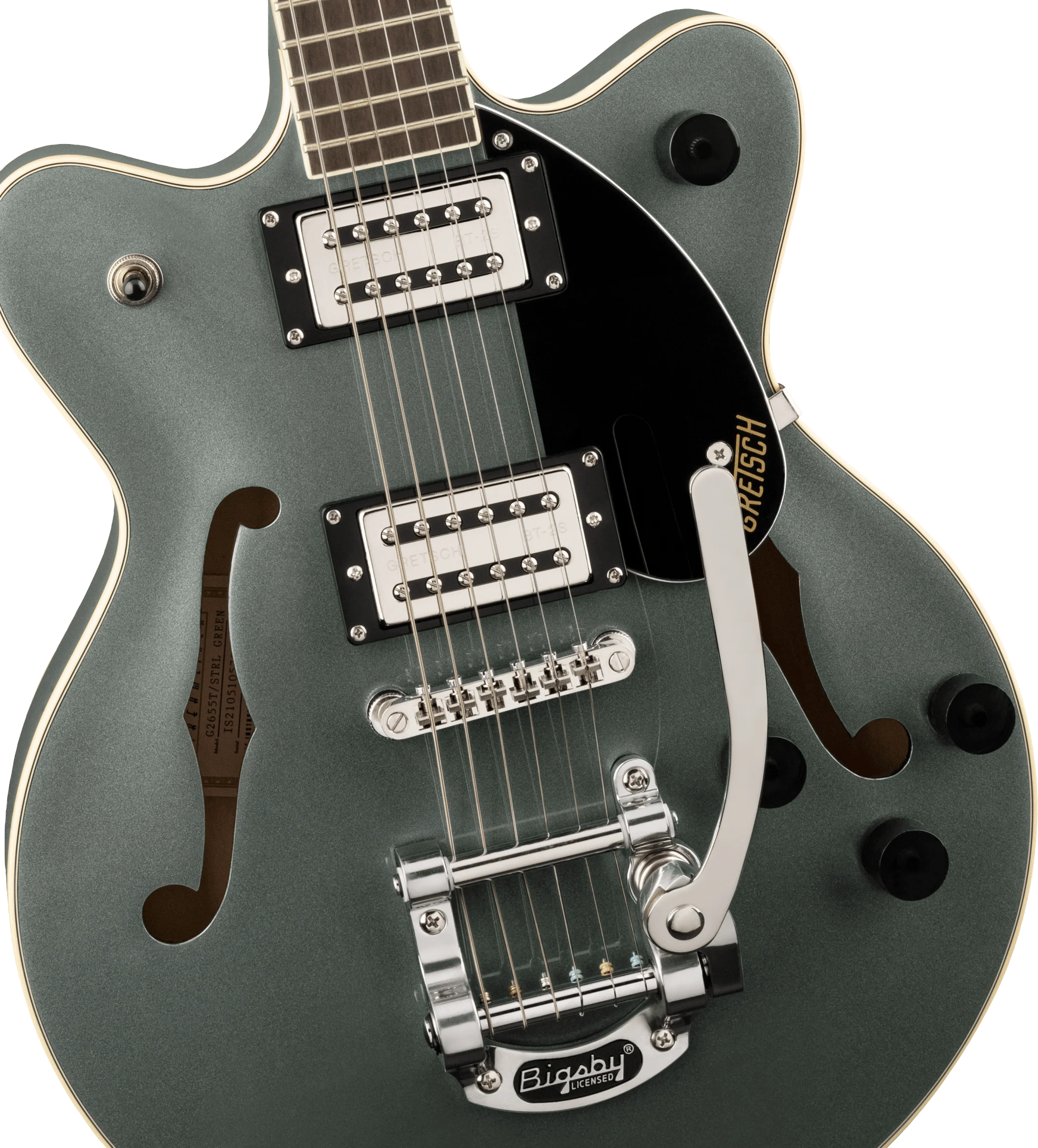 Gretsch G2655T Streamliner Center Block Jr. Double-Cut with Bigsby Stirling Green - Image 3
