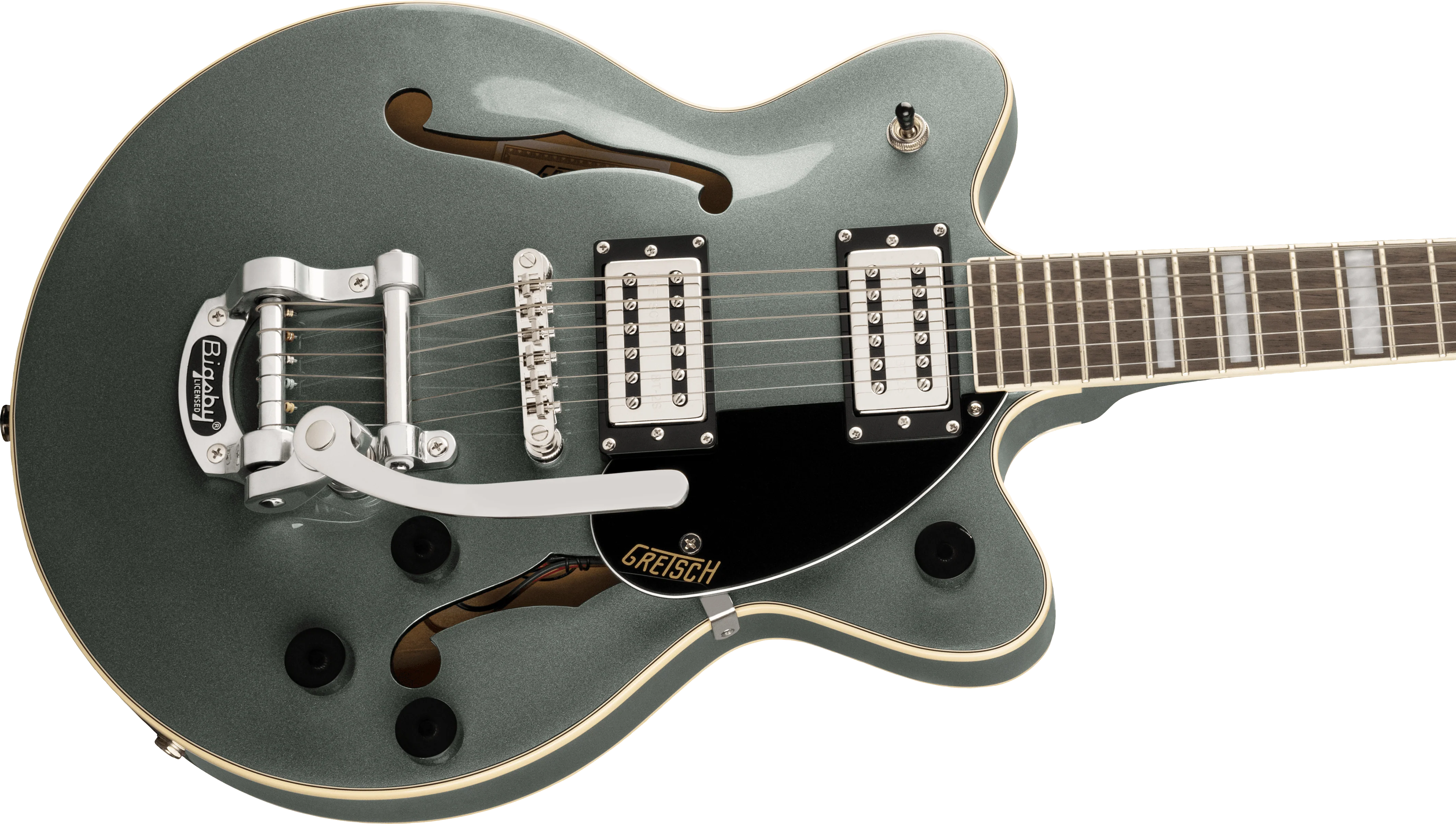 Gretsch G2655T Streamliner Center Block Jr. Double-Cut with Bigsby Stirling Green - Image 4