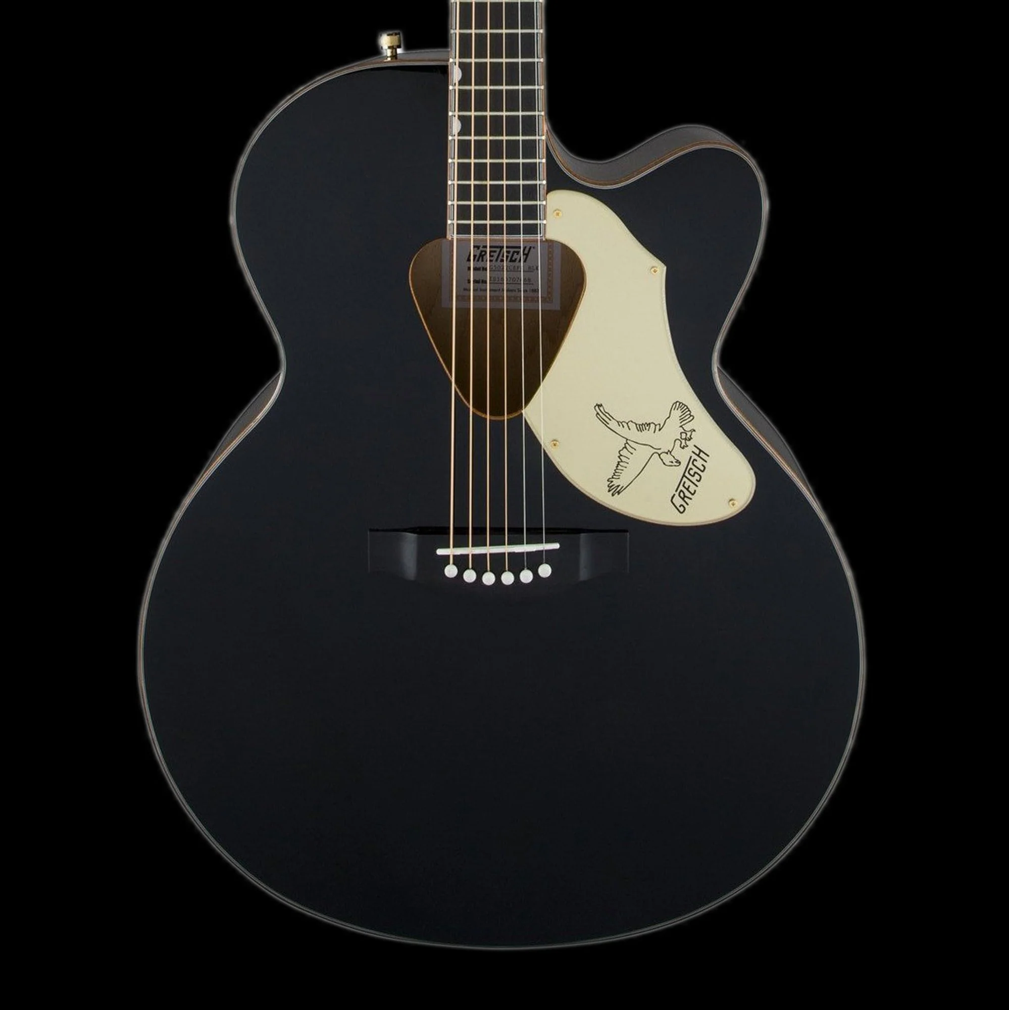 Gretsch G5022CBFE Rancher Falcon Jumbo Cutaway Acoustic Electric Guitar Black - Image 5