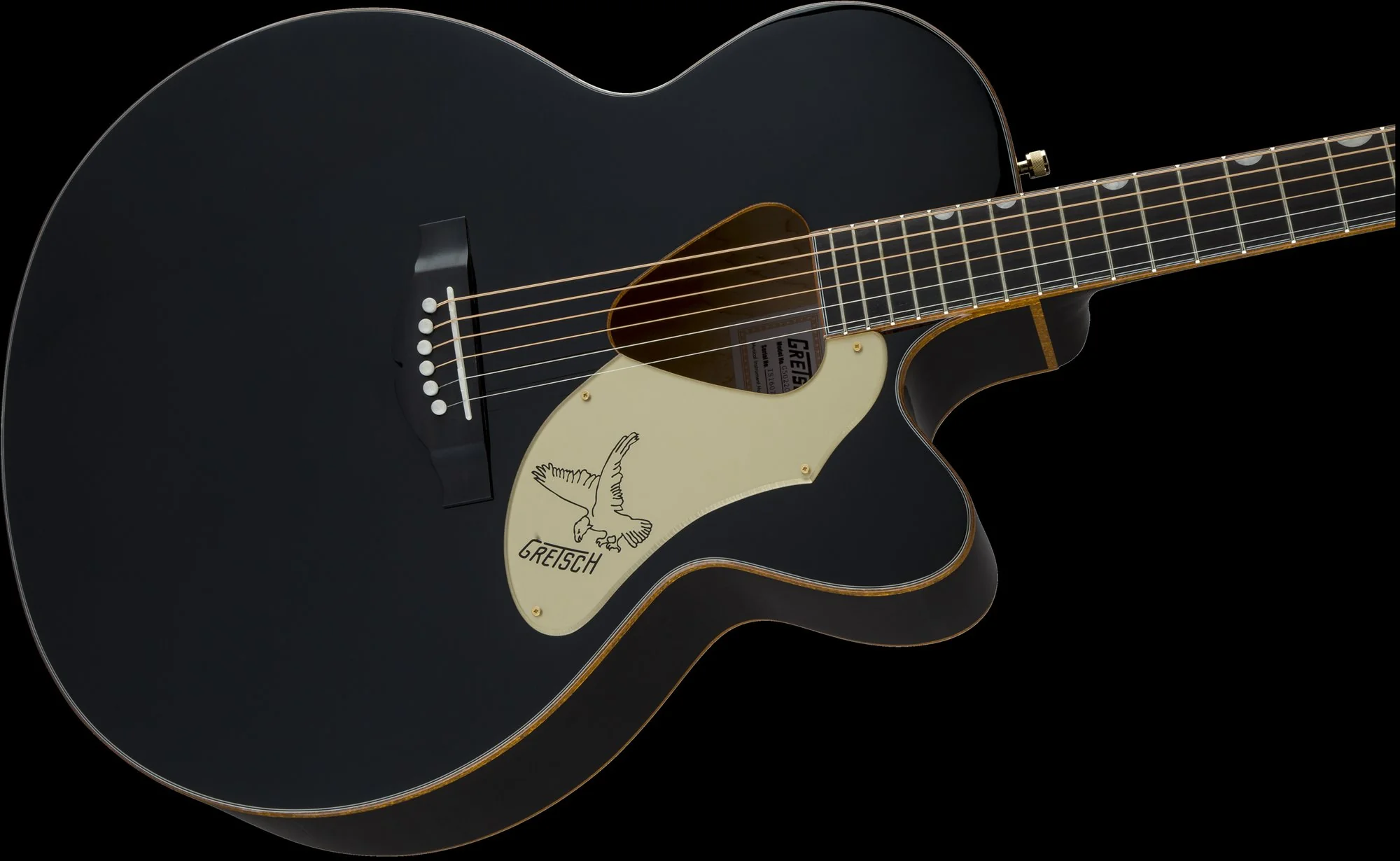 Gretsch G5022CBFE Rancher Falcon Jumbo Cutaway Acoustic Electric Guitar Black - Image 6