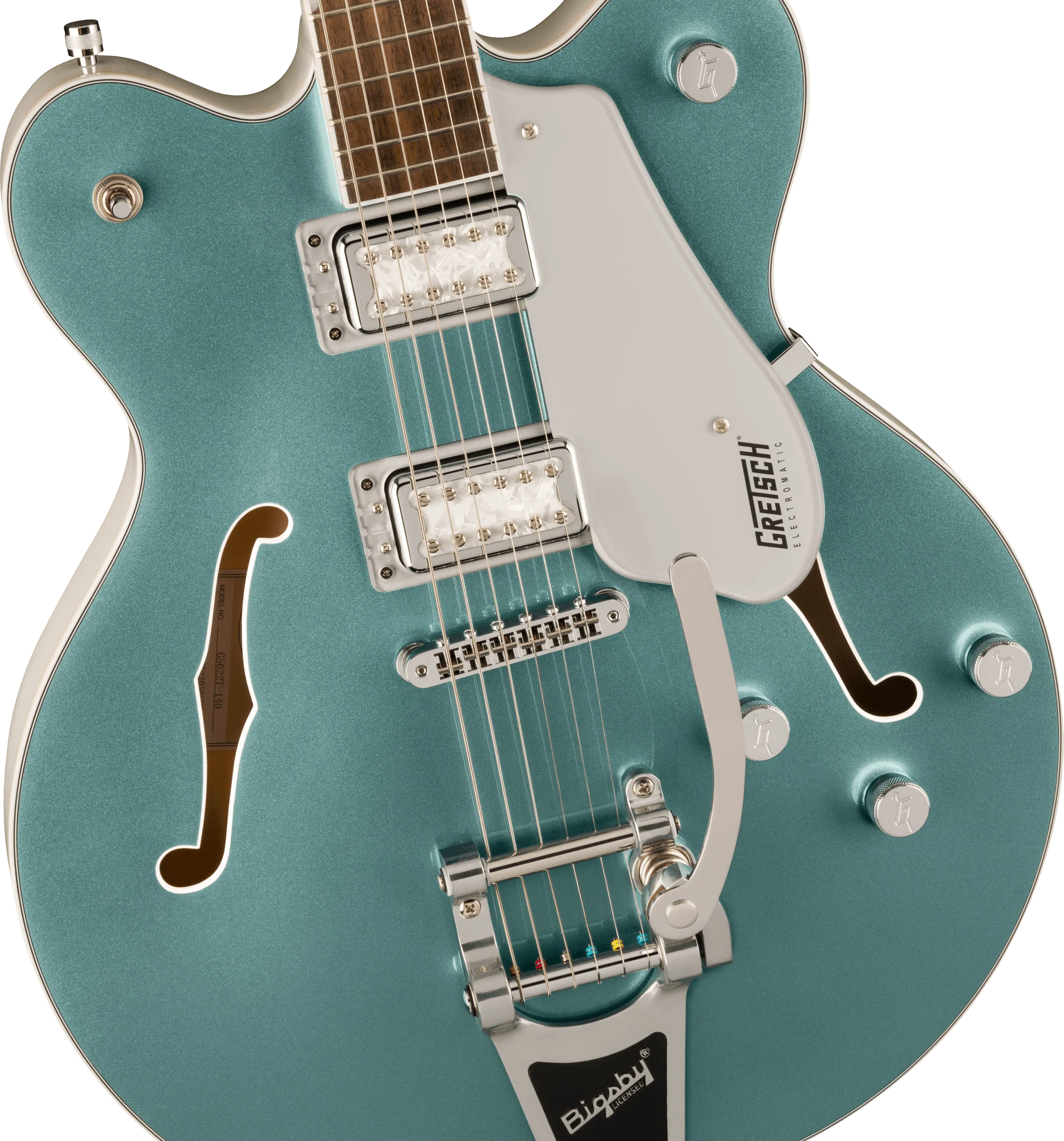 Gretsch G5622T-140 Electromatic 140th Double Platinum Center Block Two-Tone Stone Platinum/Pearl Platinum - Image 3