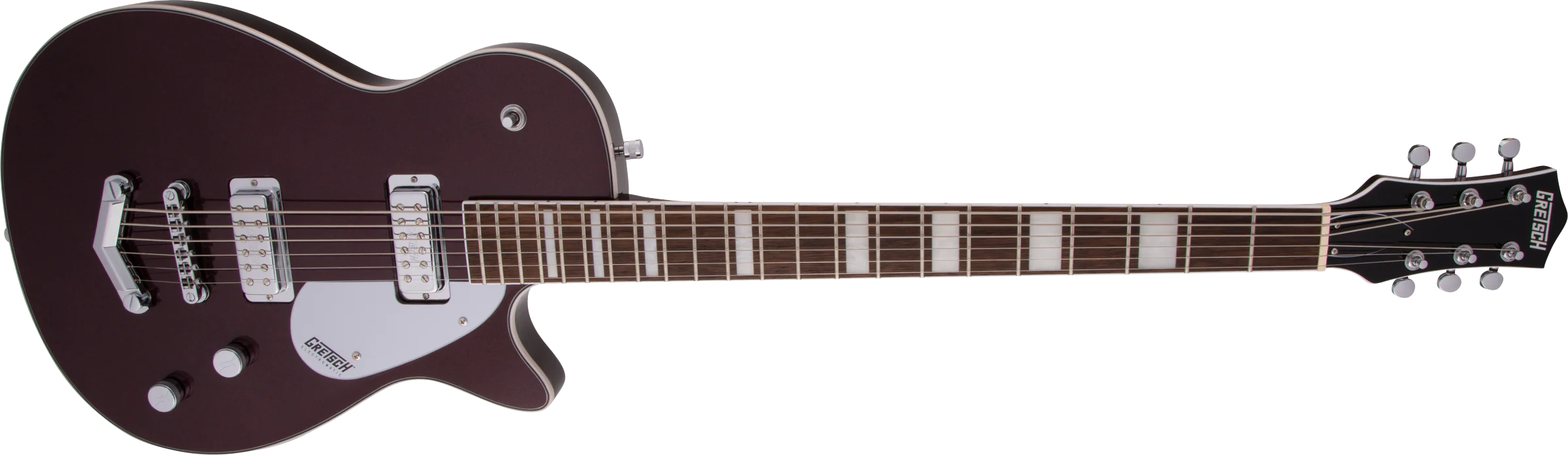 Gretsch G5260 Electromatic Jet Baritone with V-Stoptail Laurel Fingerboard Dark Cherry Metallic Electric Guitar - Image 4