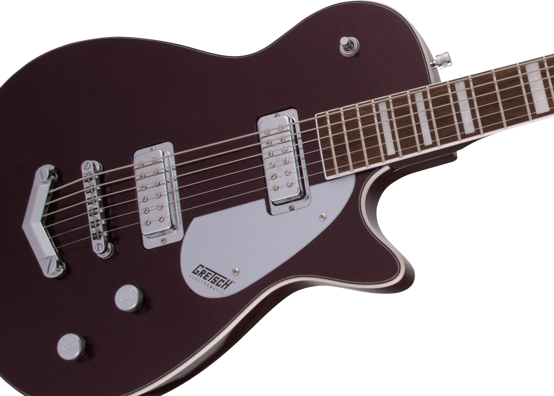 Gretsch G5260 Electromatic Jet Baritone with V-Stoptail Laurel Fingerboard Dark Cherry Metallic Electric Guitar - Image 5