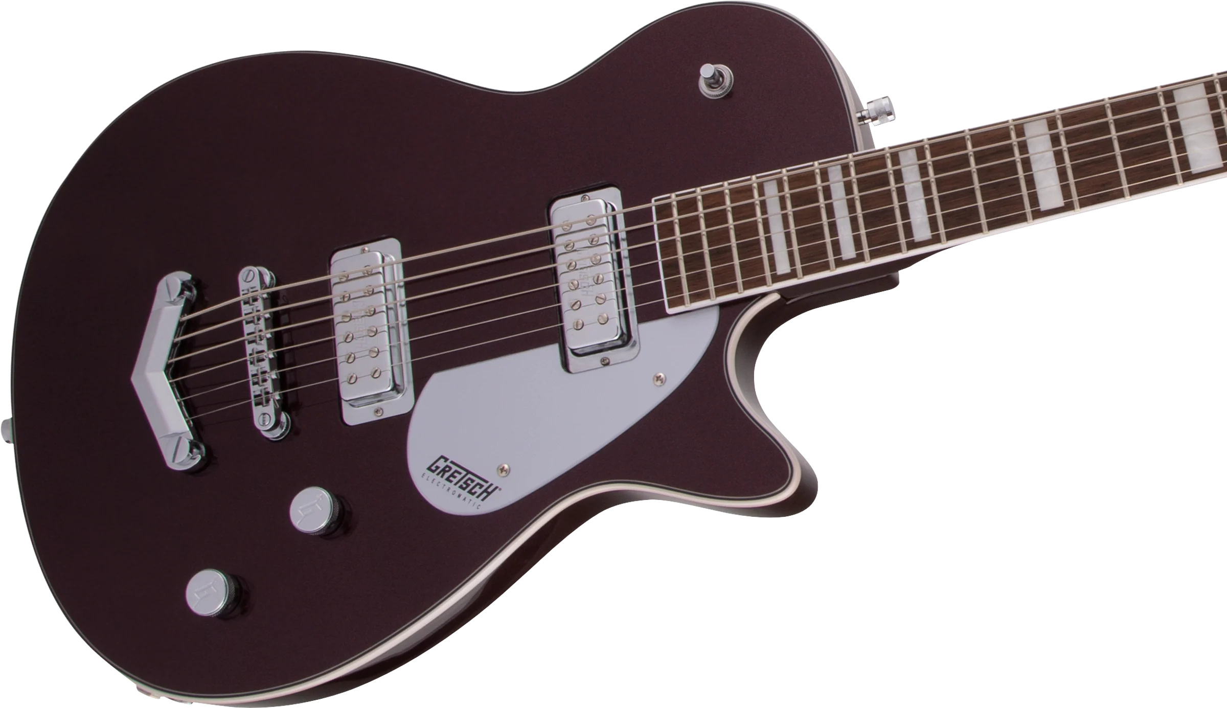 Gretsch G5260 Electromatic Jet Baritone with V-Stoptail Laurel Fingerboard Dark Cherry Metallic Electric Guitar - Image 6