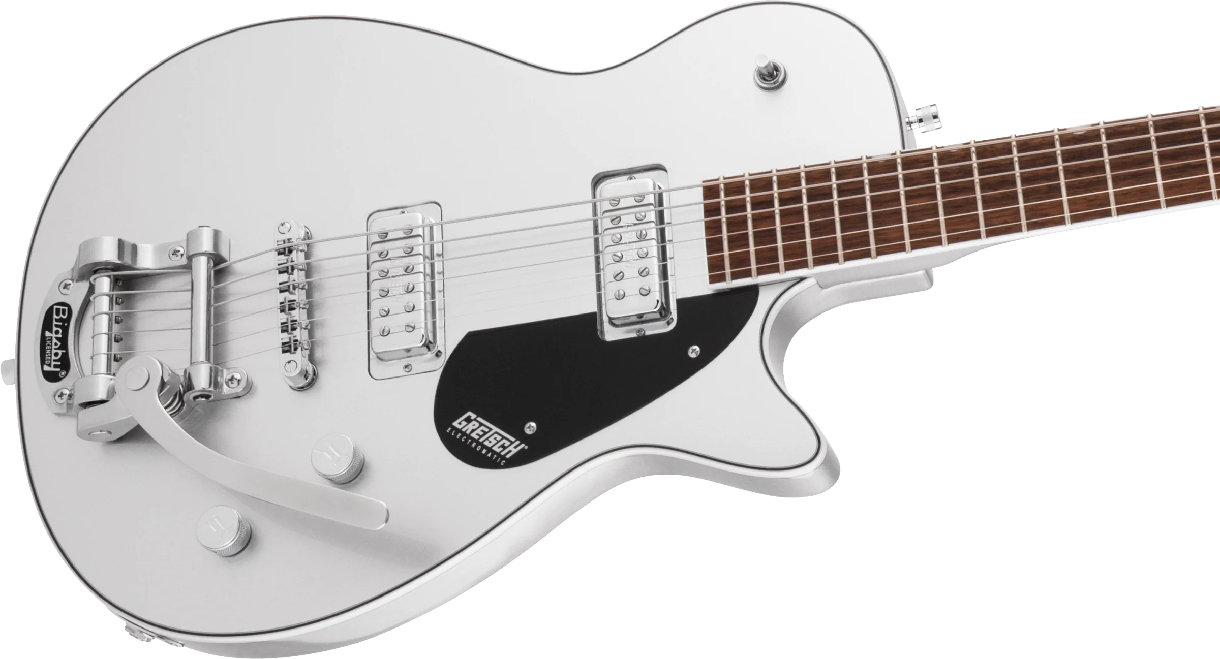 Gretsch G5260T Electromatic Jet Baritone With Bigsby Laurel Fingerboard Airline Silver - Image 3