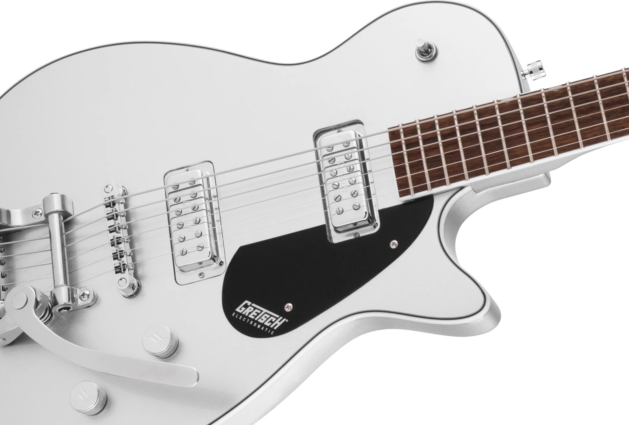 Gretsch G5260T Electromatic Jet Baritone With Bigsby Laurel Fingerboard Airline Silver - Image 4