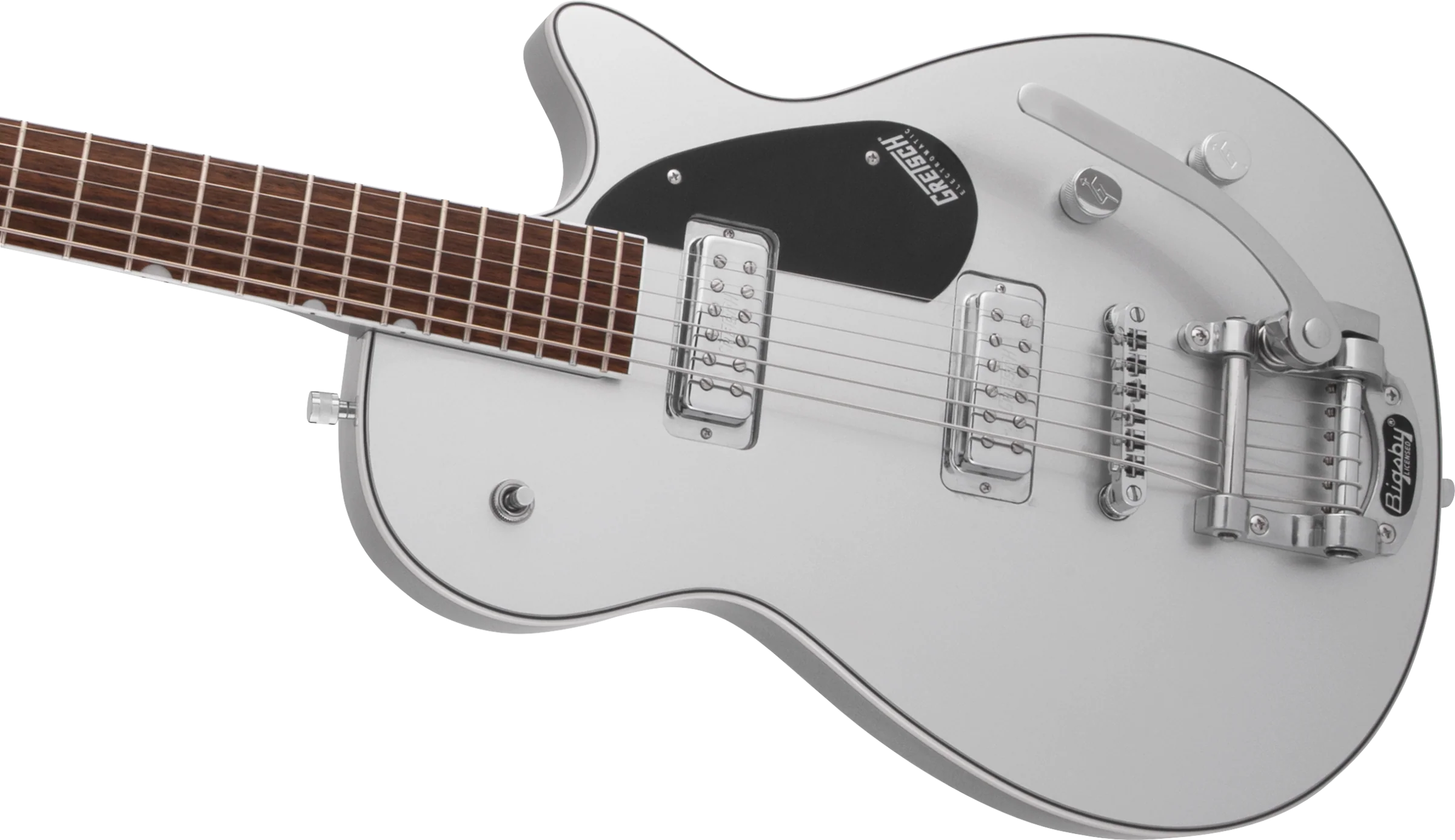Gretsch G5260T Electromatic Jet Baritone With Bigsby Laurel Fingerboard Airline Silver - Image 5