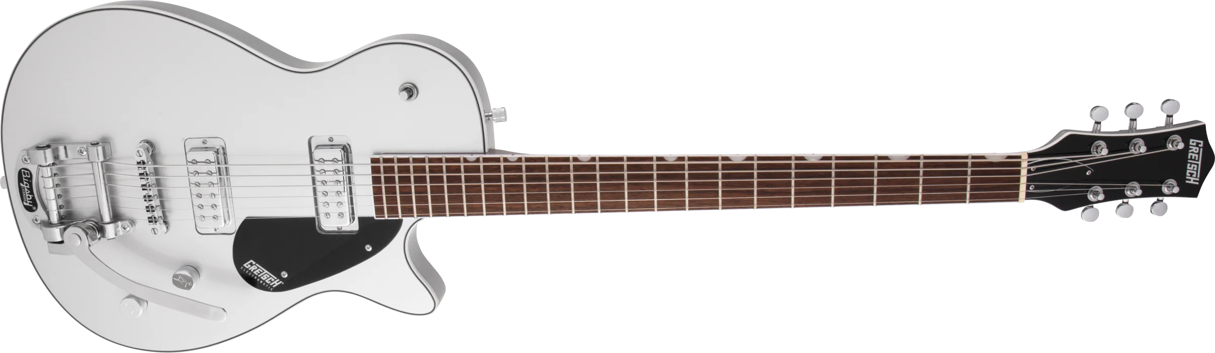Gretsch G5260T Electromatic Jet Baritone With Bigsby Laurel Fingerboard Airline Silver - Image 7
