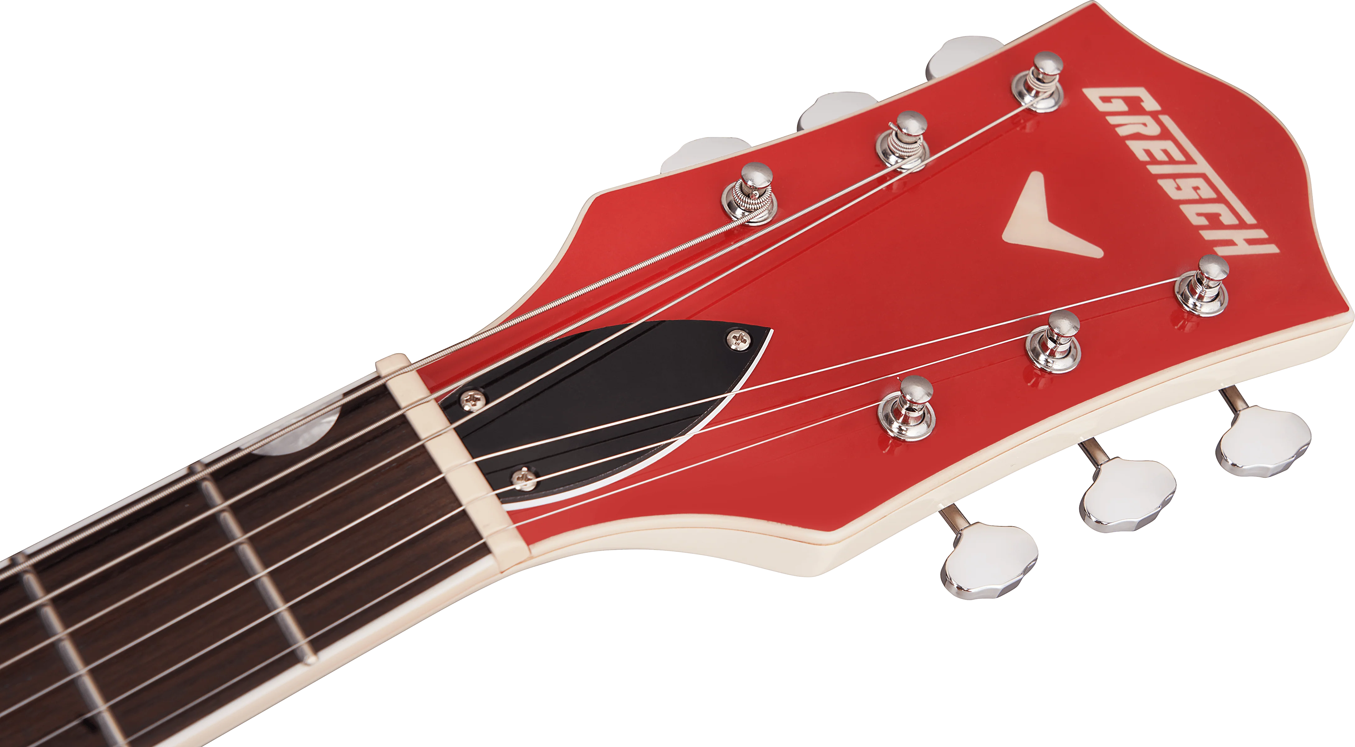 DISC - Gretsch G5410T Limited Edition Electromatic Tri-Five Hollow Body Single-Cut with Bigsby Two-Tone Fiesta Red/Vintage White Electric Guitar - Image 8