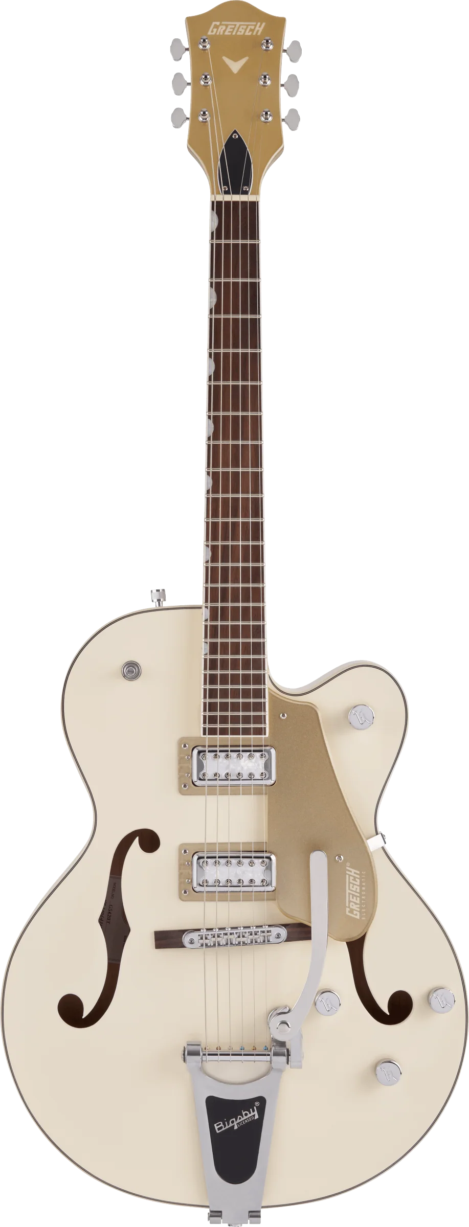 Gretsch G5410T Limited Edition Electromatic Tri-Five Hollow Body with Bigsby Two-Tone Vintage White/Casino Gold - Image 2