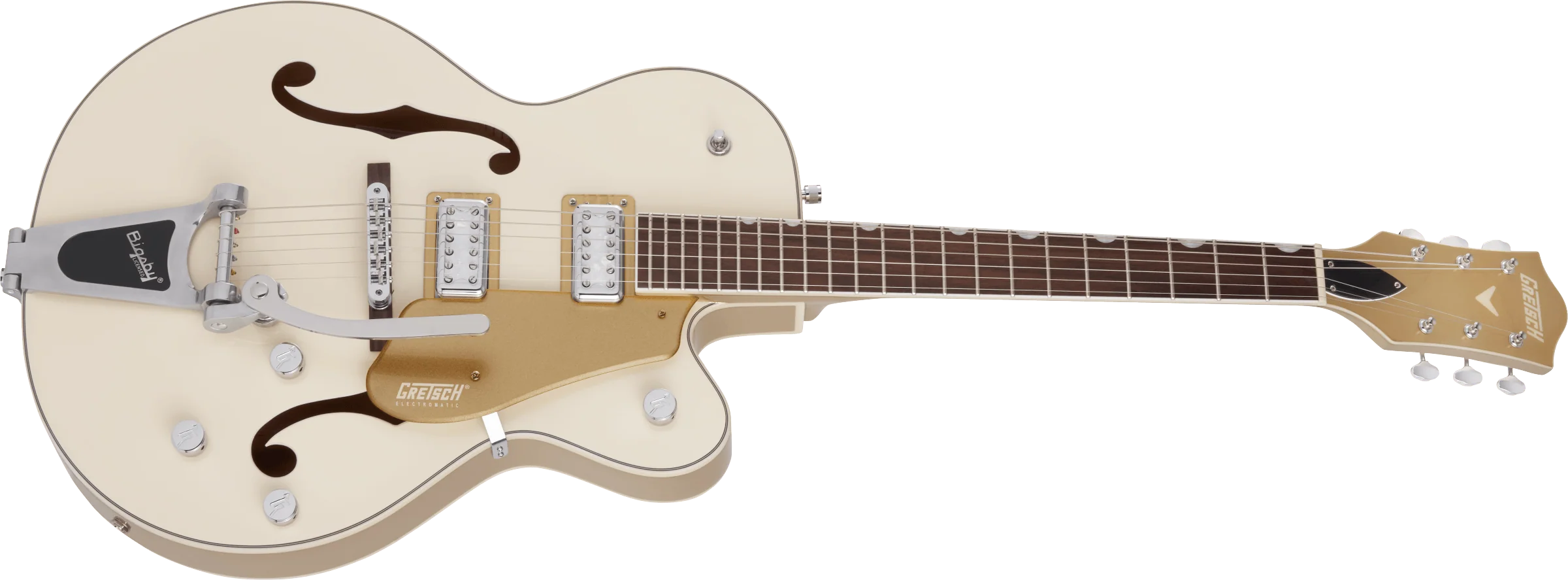 Gretsch G5410T Limited Edition Electromatic Tri-Five Hollow Body with Bigsby Two-Tone Vintage White/Casino Gold - Image 3