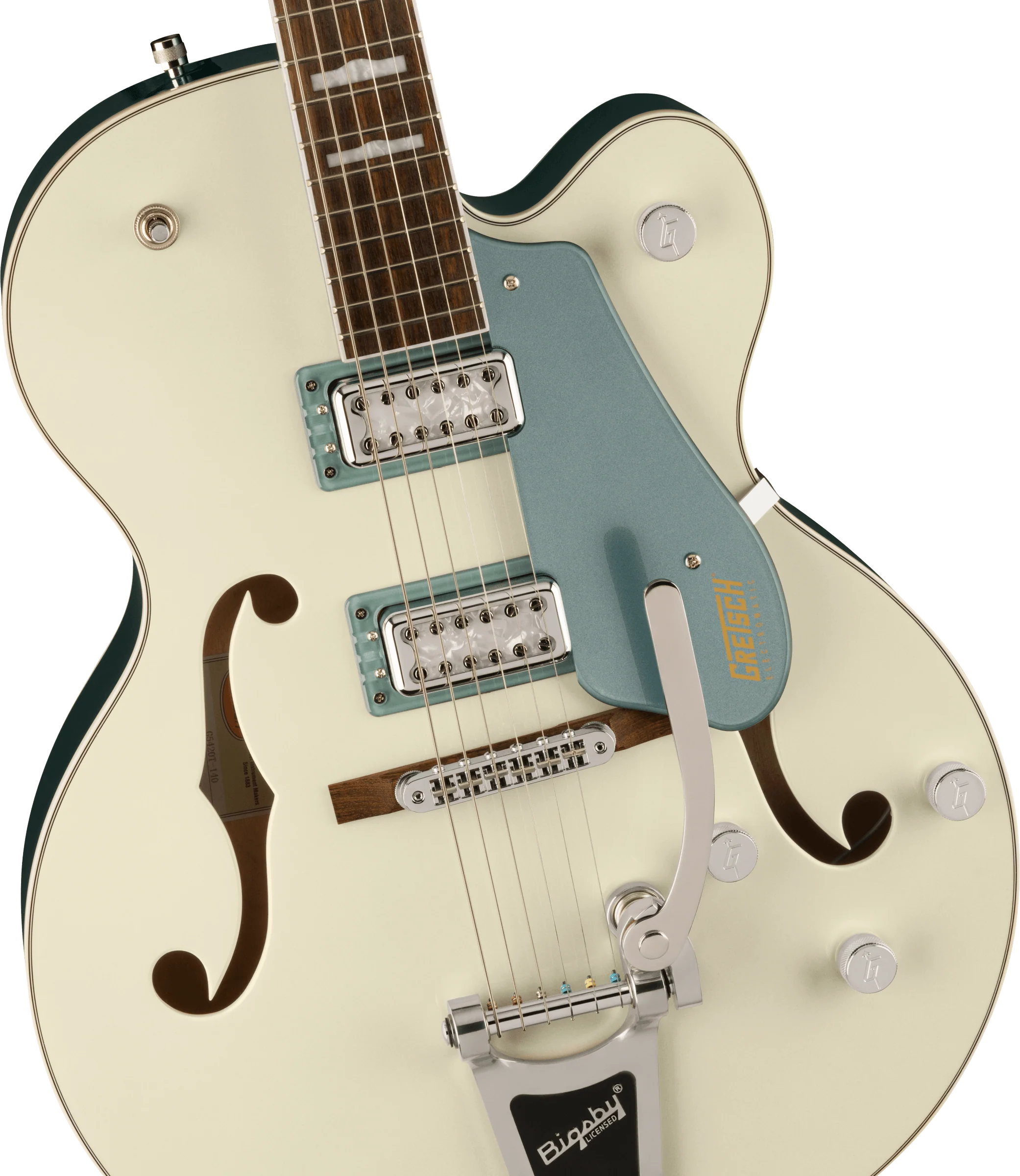 Gretsch G5420T-140 Electromatic 140th Double Platinum Hollow Body Two-Tone Pearl Platinum/Stone Platinum - Image 3
