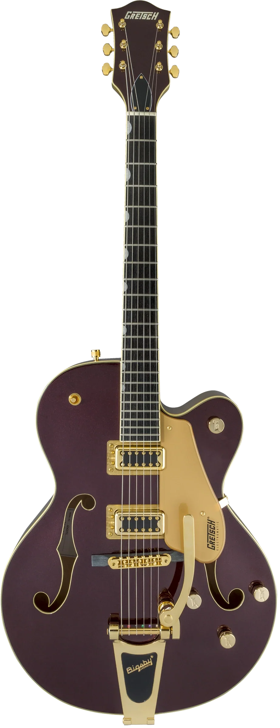 DISC - Gretsch G5420TG Electromatic 135th Anniversary Limited Edition Hollow Body Single-Cut with Bigsby Two-Tone Dark Cherry Metallic/Casino Gold - Image 2