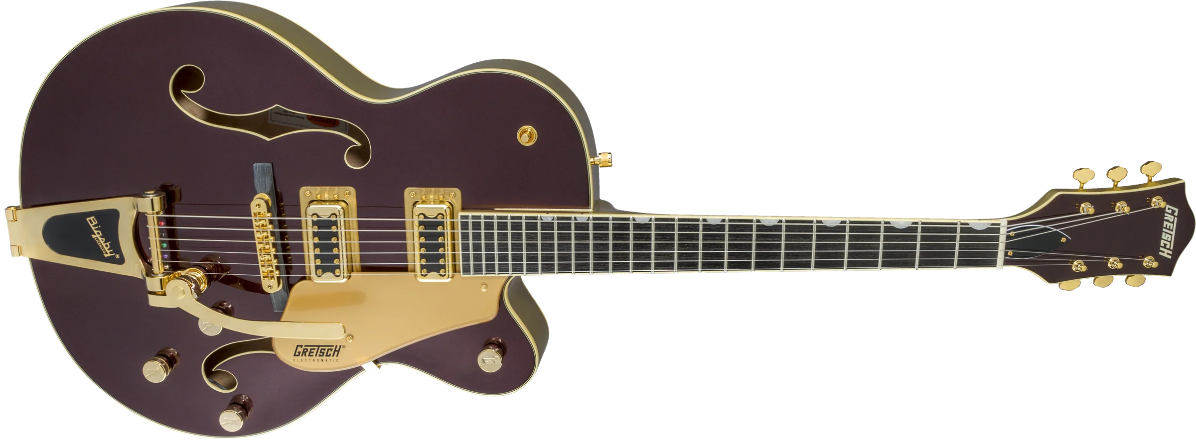 DISC - Gretsch G5420TG Electromatic 135th Anniversary Limited Edition Hollow Body Single-Cut with Bigsby Two-Tone Dark Cherry Metallic/Casino Gold - Image 3