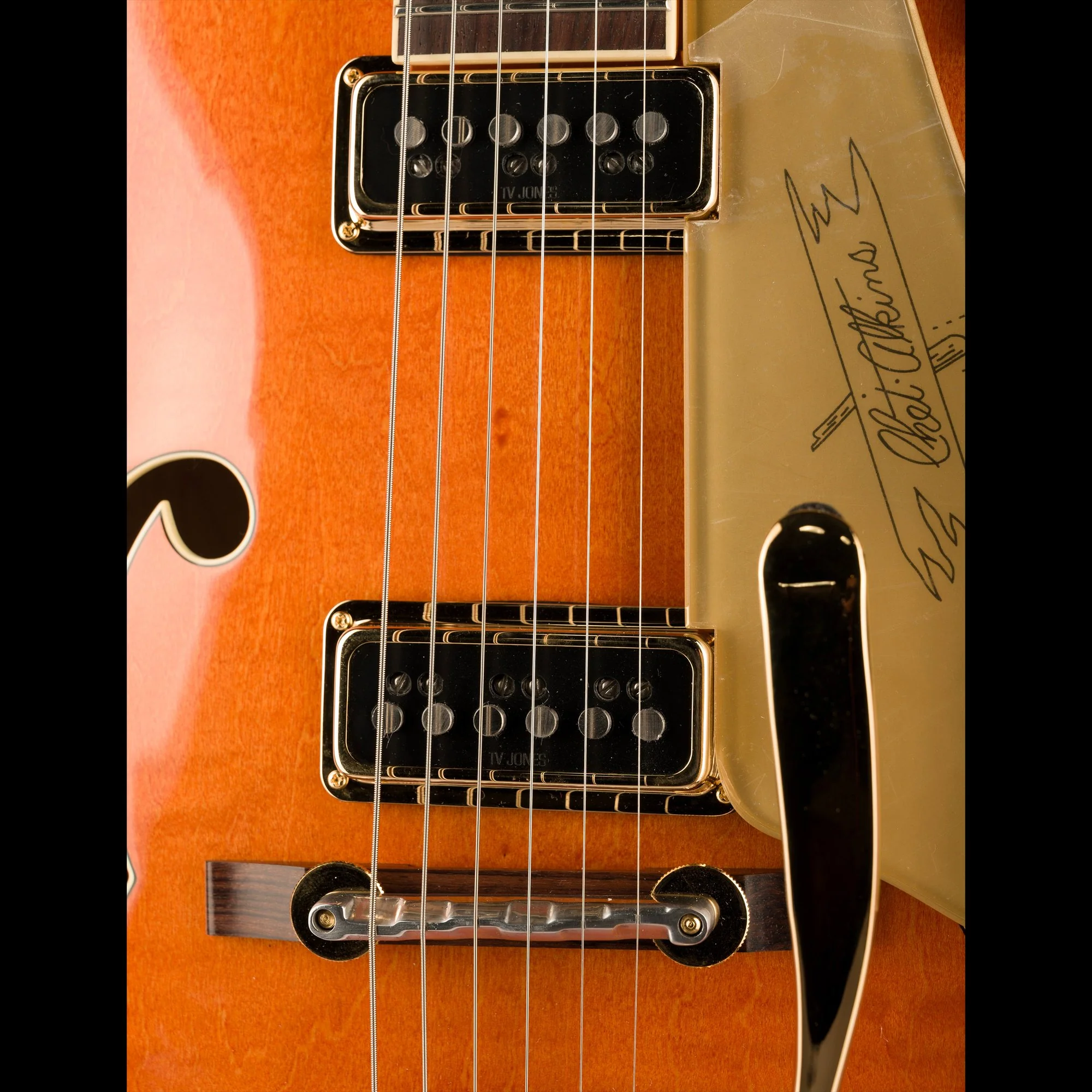 Gretsch G6120T-55 Vintage Select Edition '55 Chet Atkins Hollow Body with Bigsby Vintage Orange Stain Lacquer - Serial # JT23114326 - Demo - Image 7