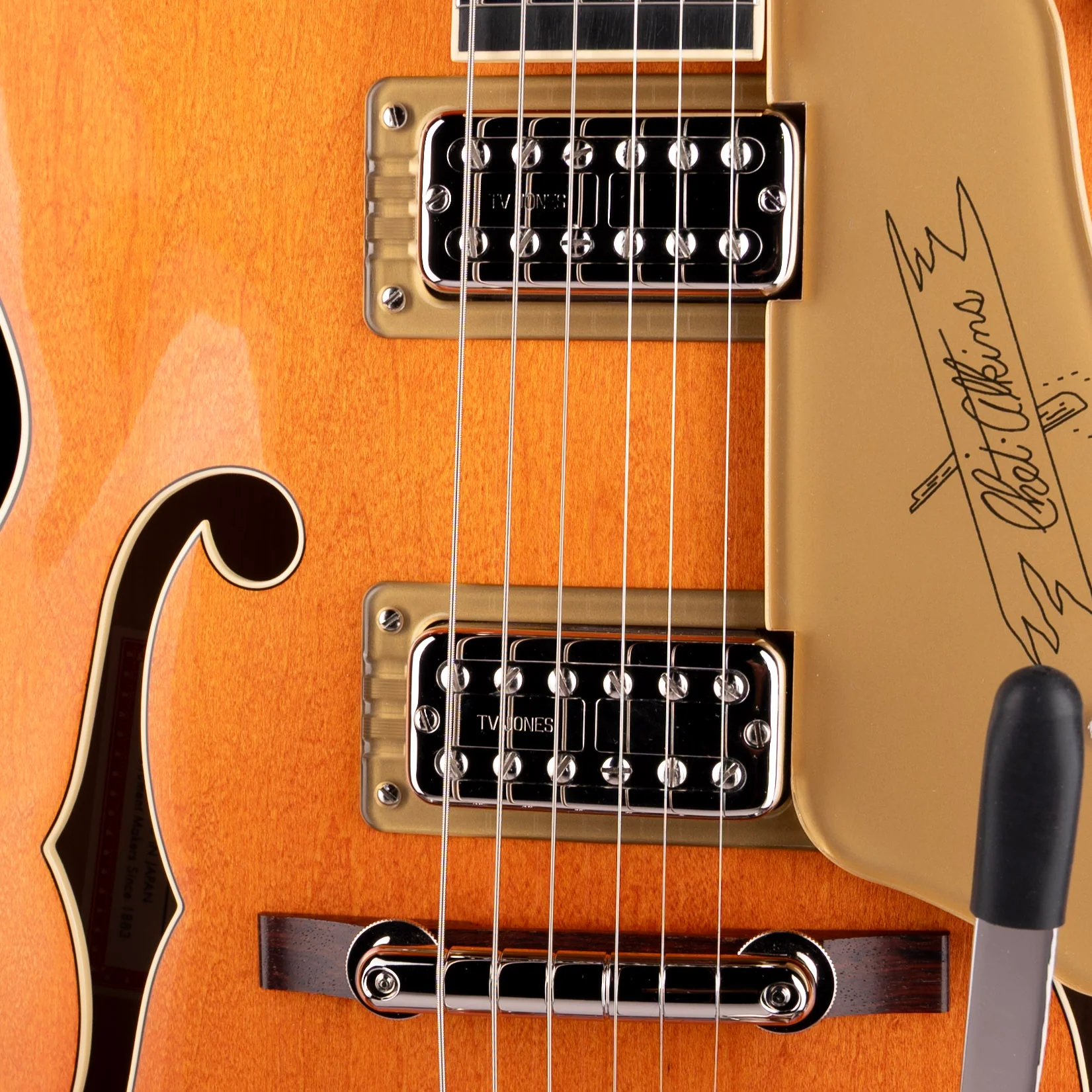 Gretsch G6120T-59 Vintage Select '59 Chet Atkins Hollow Body Lacquer Vintage Orange Stain with Case - Image 4