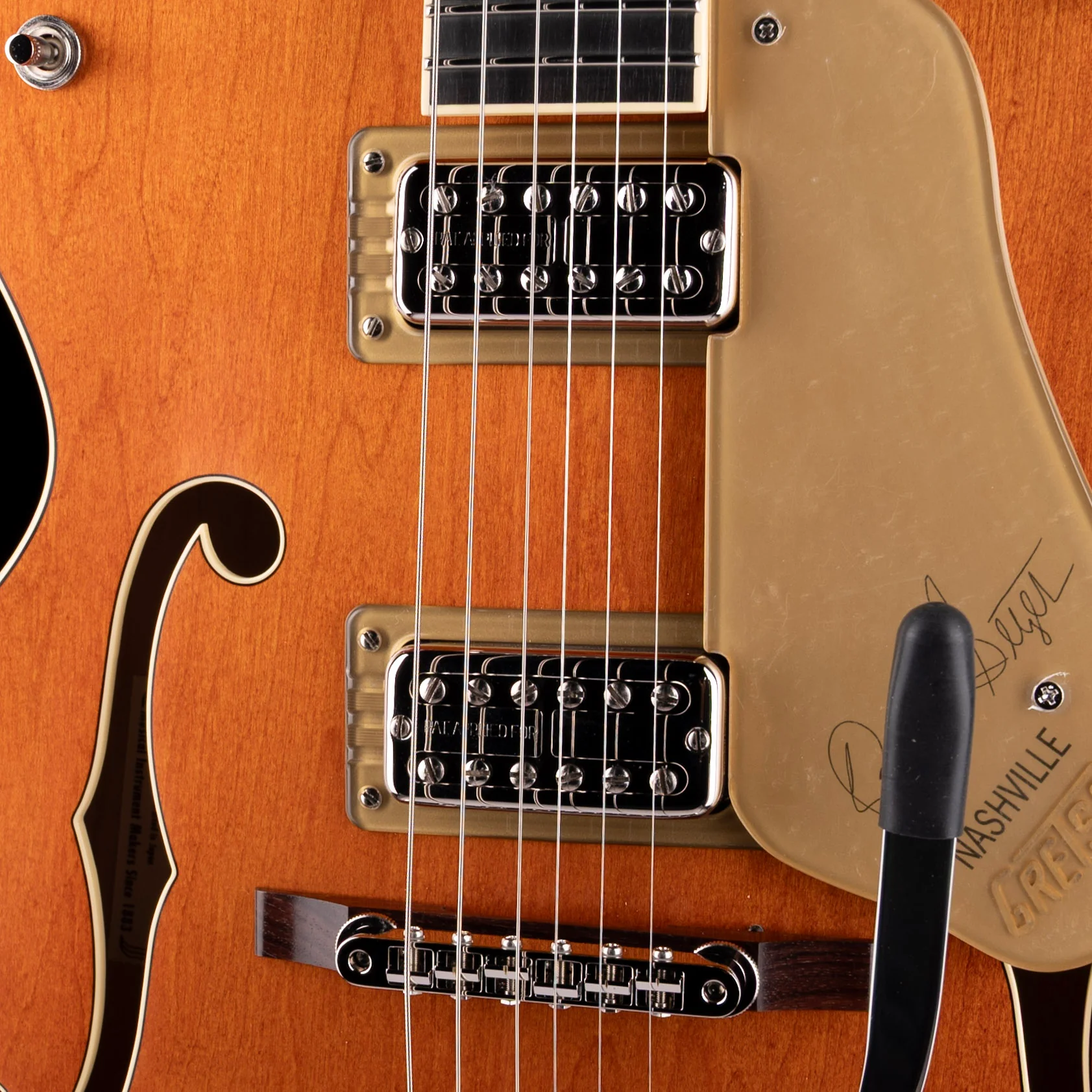 Gretsch G6120T-BSSMK Brian Setzer Signature Nashville Hollow Body '59 "Smoke" Orange with Case - Image 4