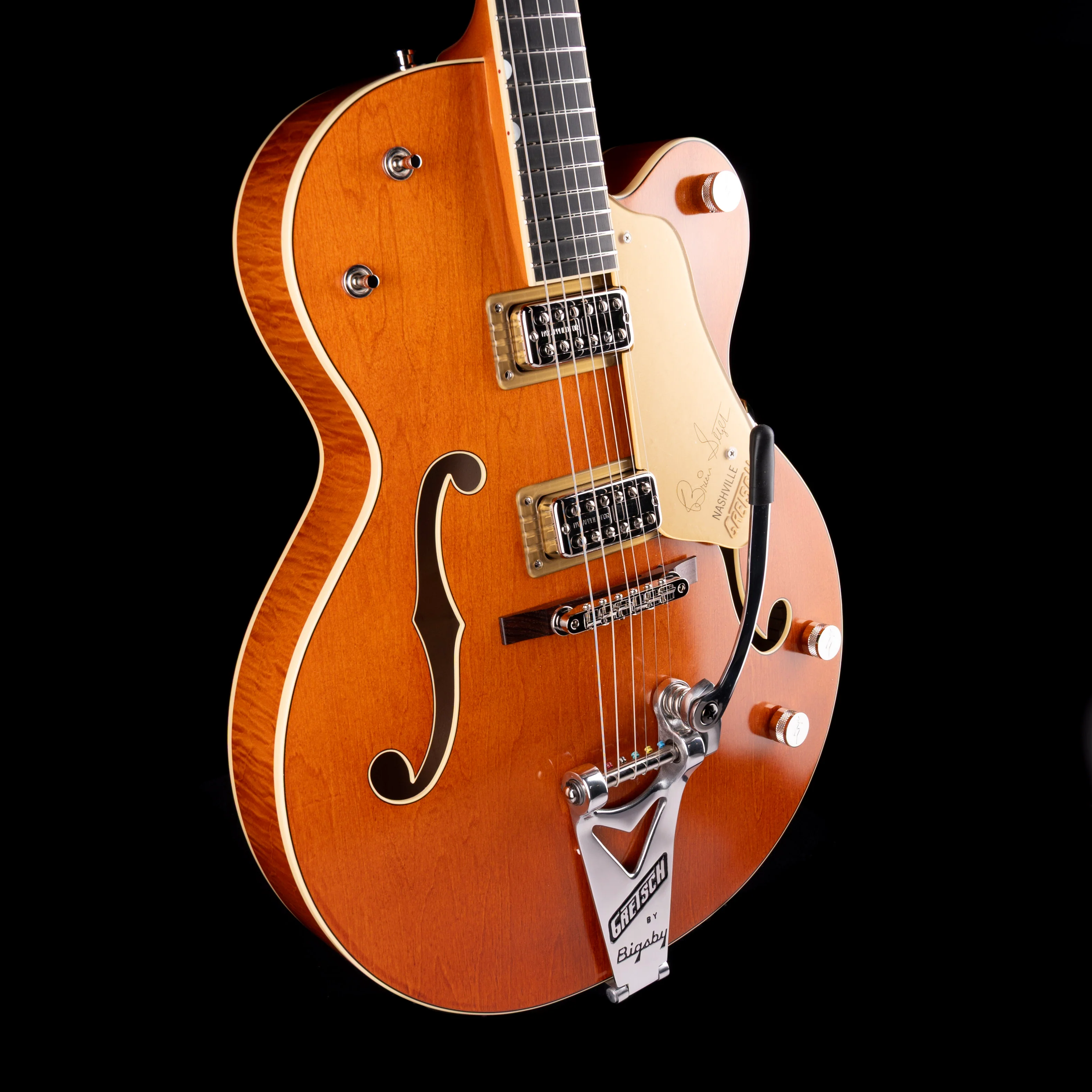 Gretsch G6120T-BSSMK Brian Setzer Signature Nashville Hollow Body '59 "Smoke" Orange with Case - Image 6