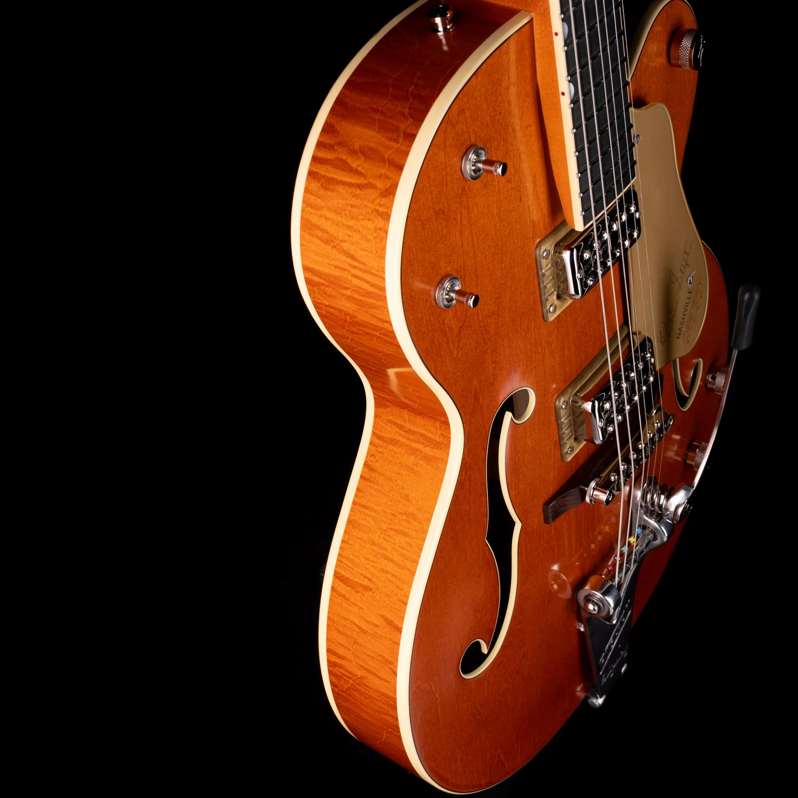 Gretsch G6120T-BSSMK Brian Setzer Signature Nashville Hollow Body '59 "Smoke" Orange with Case - Image 7