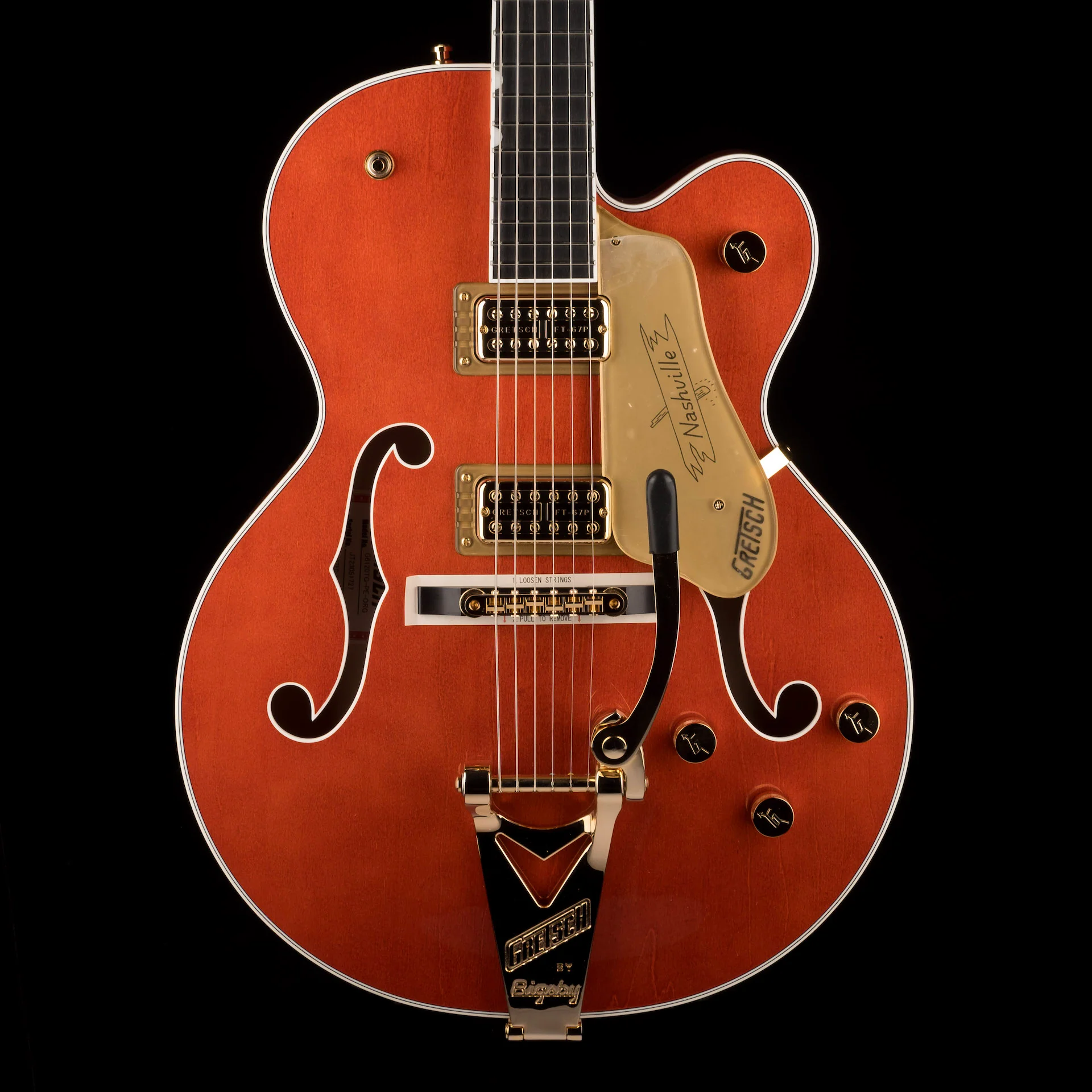 Gretsch G6120TG Players Edition Nashville Hollow Body with Bigsby Orange Stain with Case