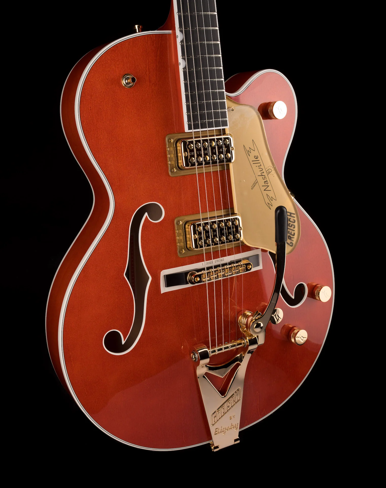 Gretsch G6120TG Players Edition Nashville Hollow Body with Bigsby Orange Stain with Case - Image 10