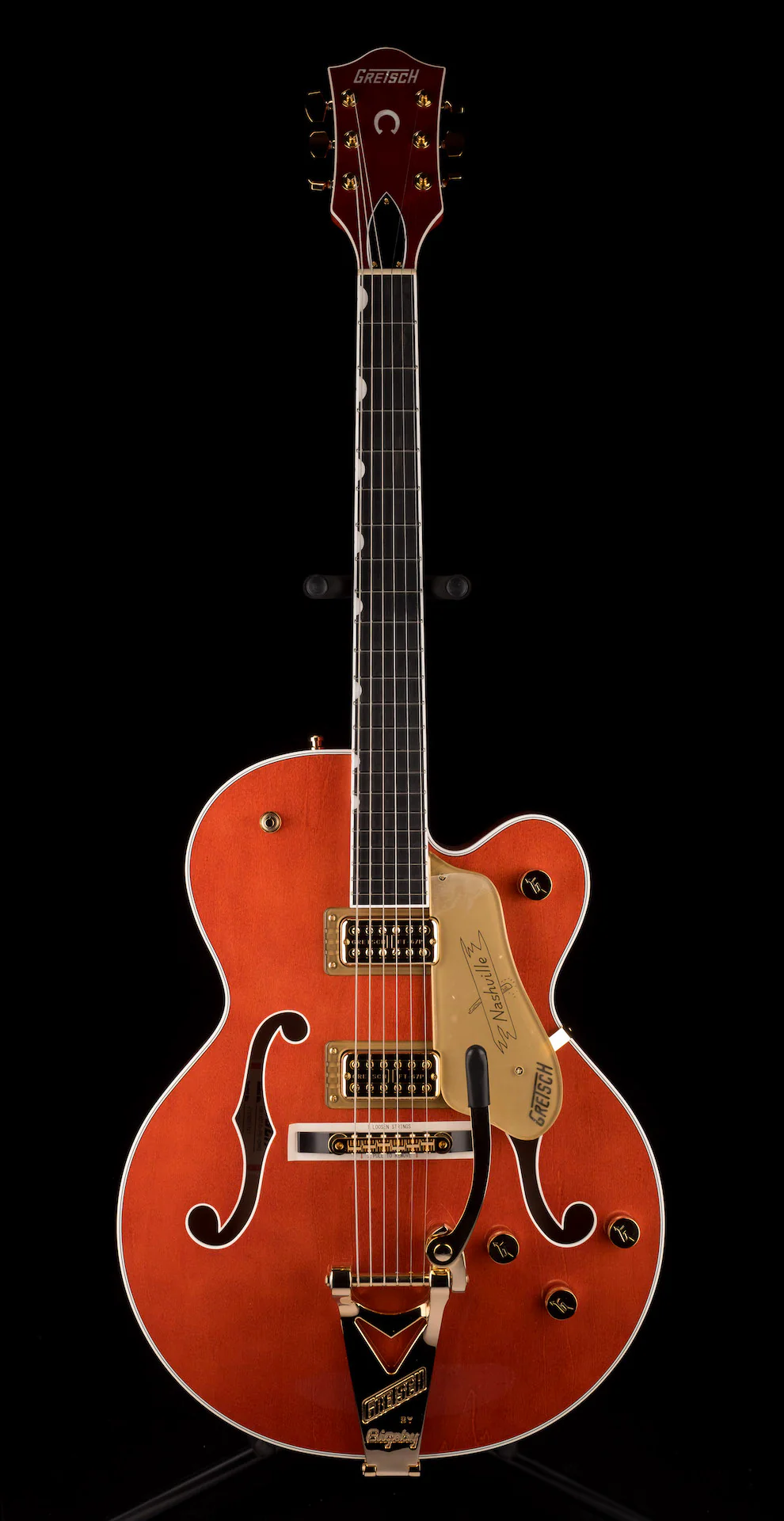 Gretsch G6120TG Players Edition Nashville Hollow Body with Bigsby Orange Stain with Case - Image 2