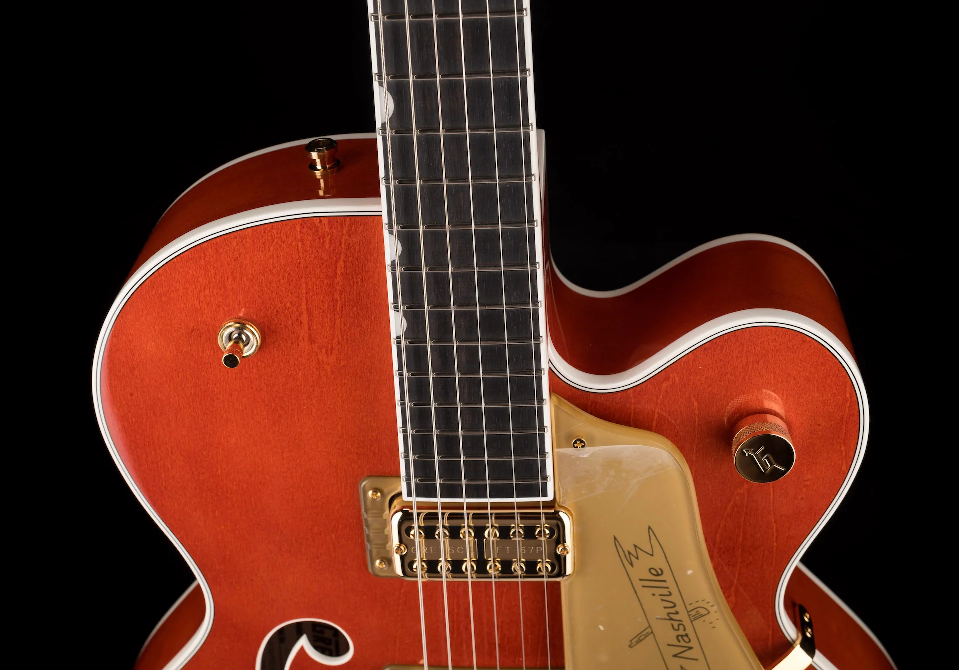 Gretsch G6120TG Players Edition Nashville Hollow Body with Bigsby Orange Stain with Case - Image 3