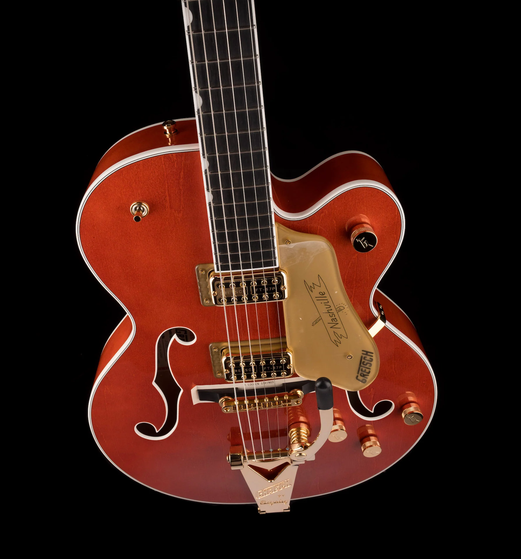 Gretsch G6120TG Players Edition Nashville Hollow Body with Bigsby Orange Stain with Case - Image 4