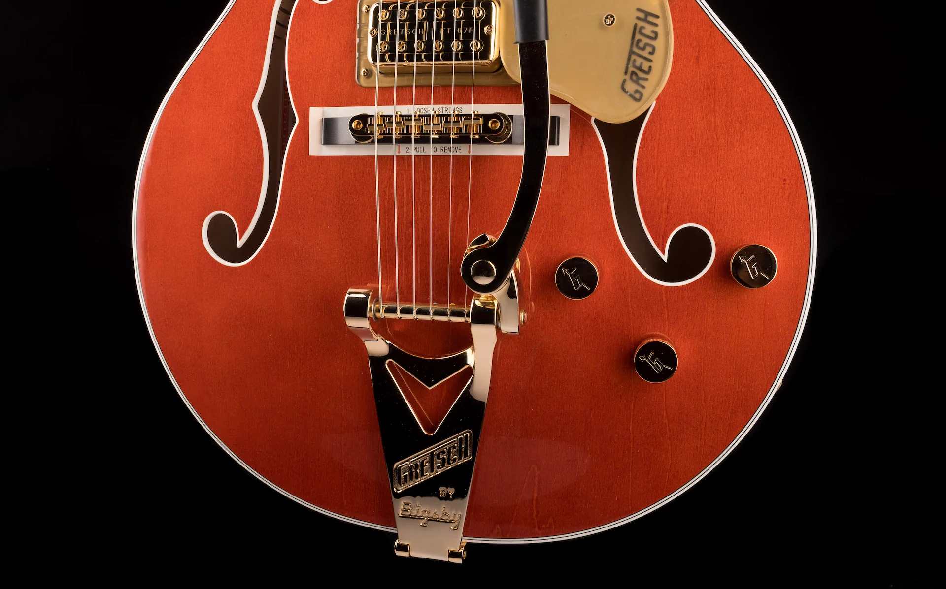 Gretsch G6120TG Players Edition Nashville Hollow Body with Bigsby Orange Stain with Case - Image 5