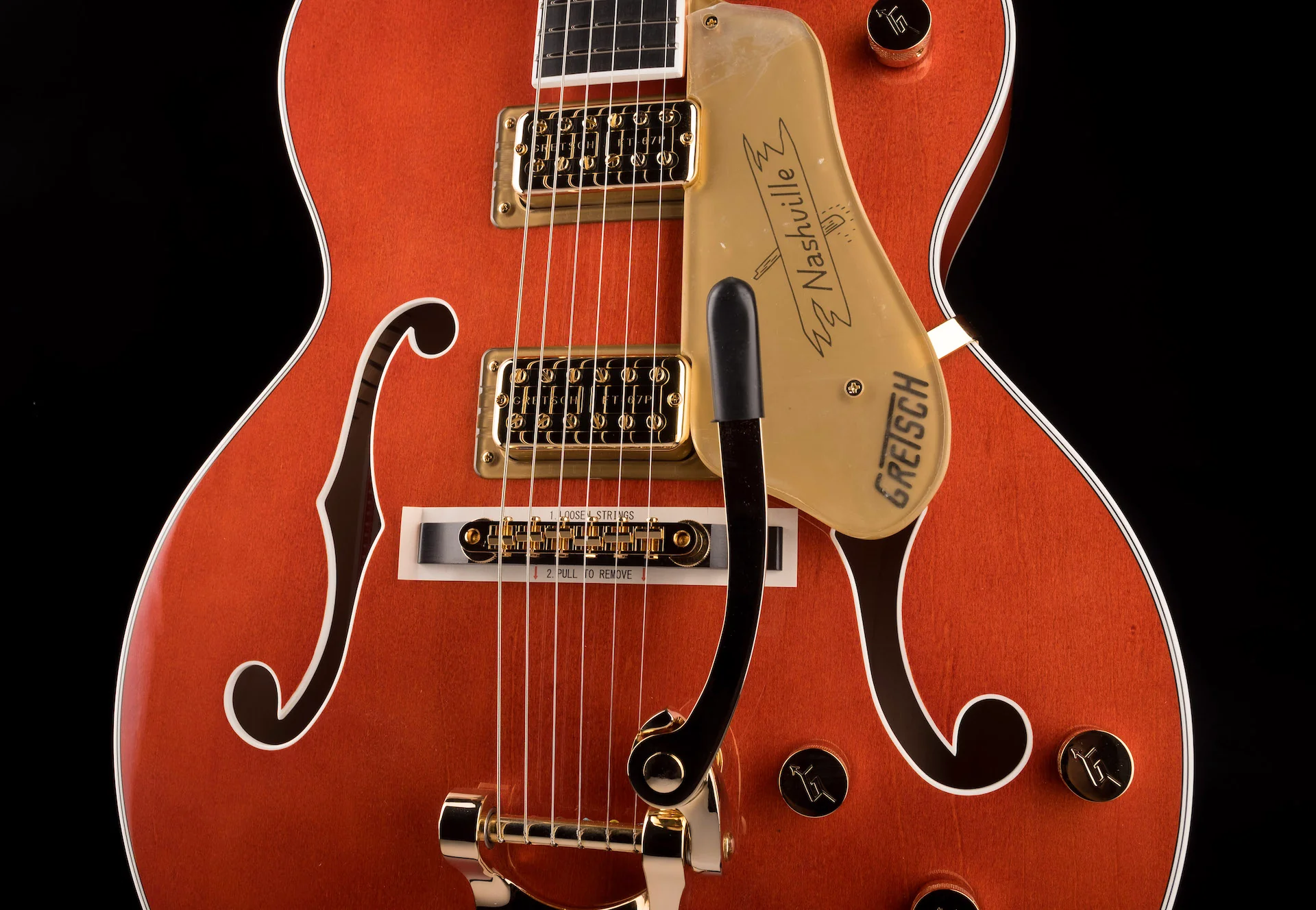 Gretsch G6120TG Players Edition Nashville Hollow Body with Bigsby Orange Stain with Case - Image 6
