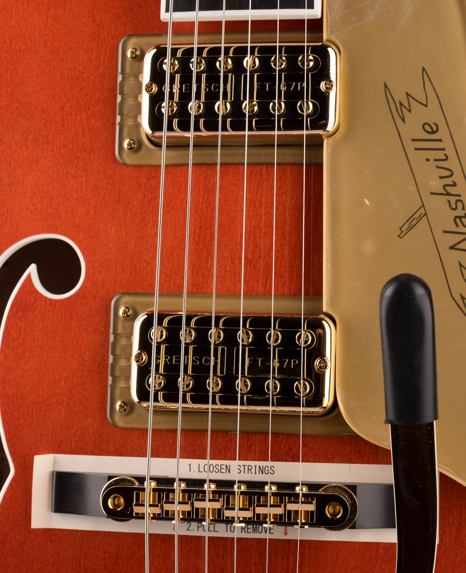 Gretsch G6120TG Players Edition Nashville Hollow Body with Bigsby Orange Stain with Case - Image 7