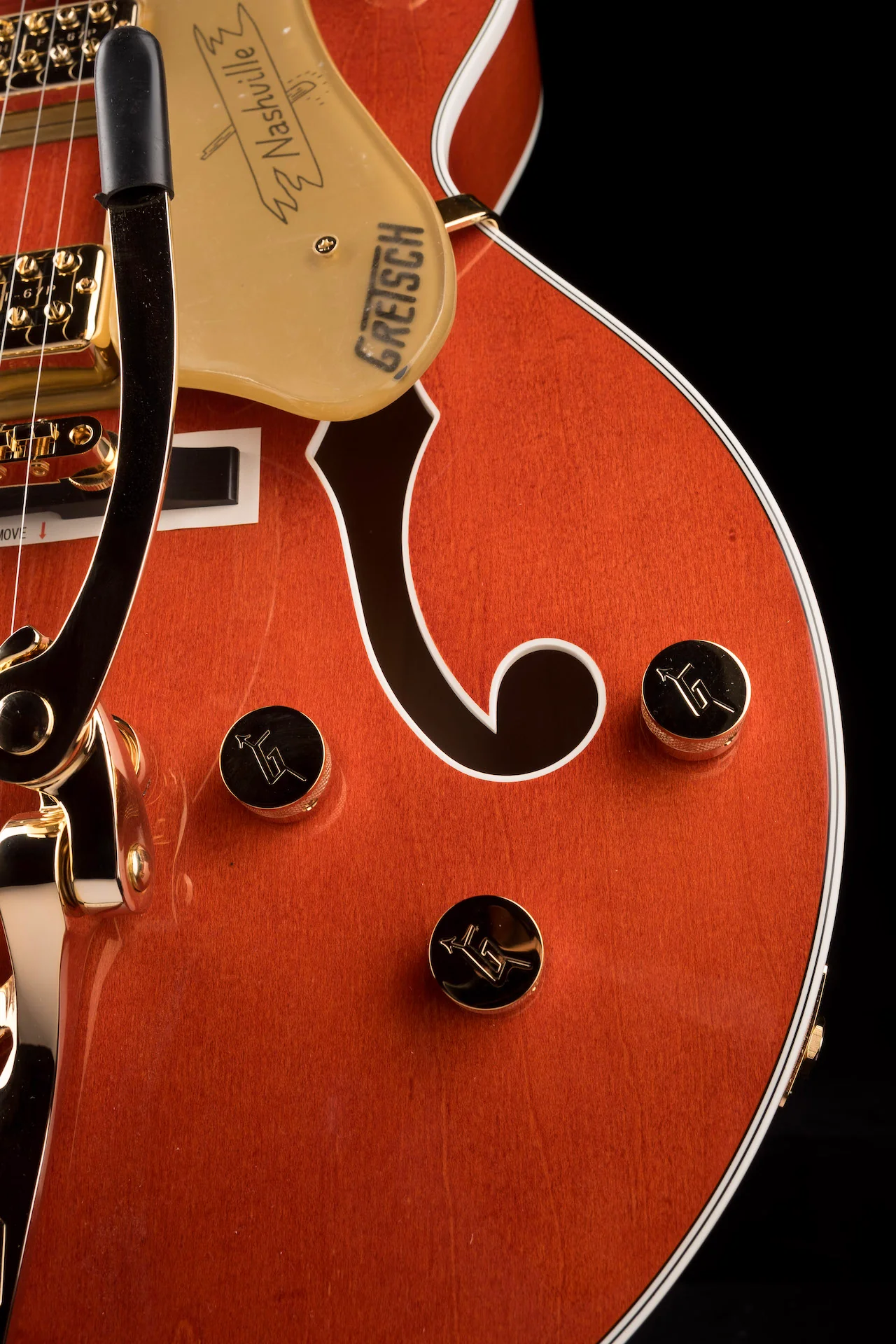 Gretsch G6120TG Players Edition Nashville Hollow Body with Bigsby Orange Stain with Case - Image 8
