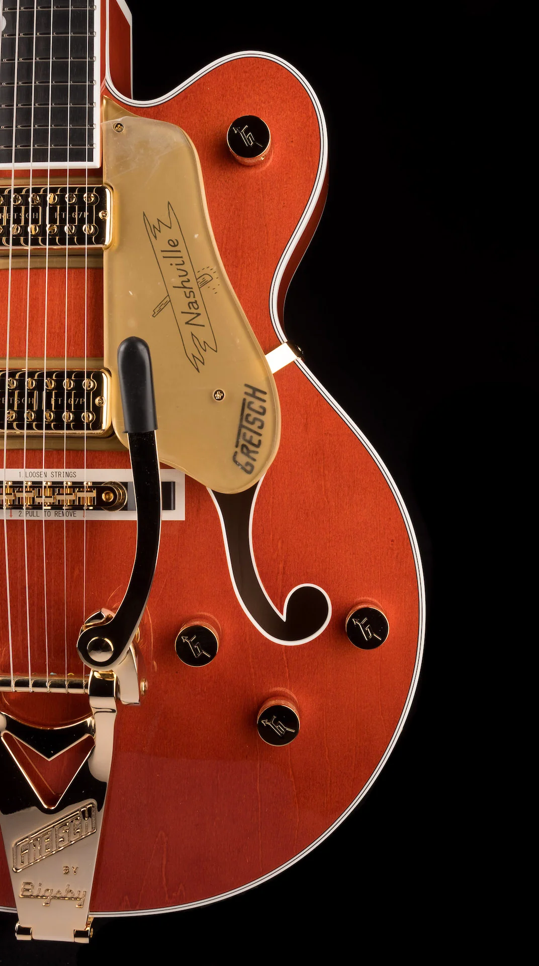 Gretsch G6120TG Players Edition Nashville Hollow Body with Bigsby Orange Stain with Case - Image 9