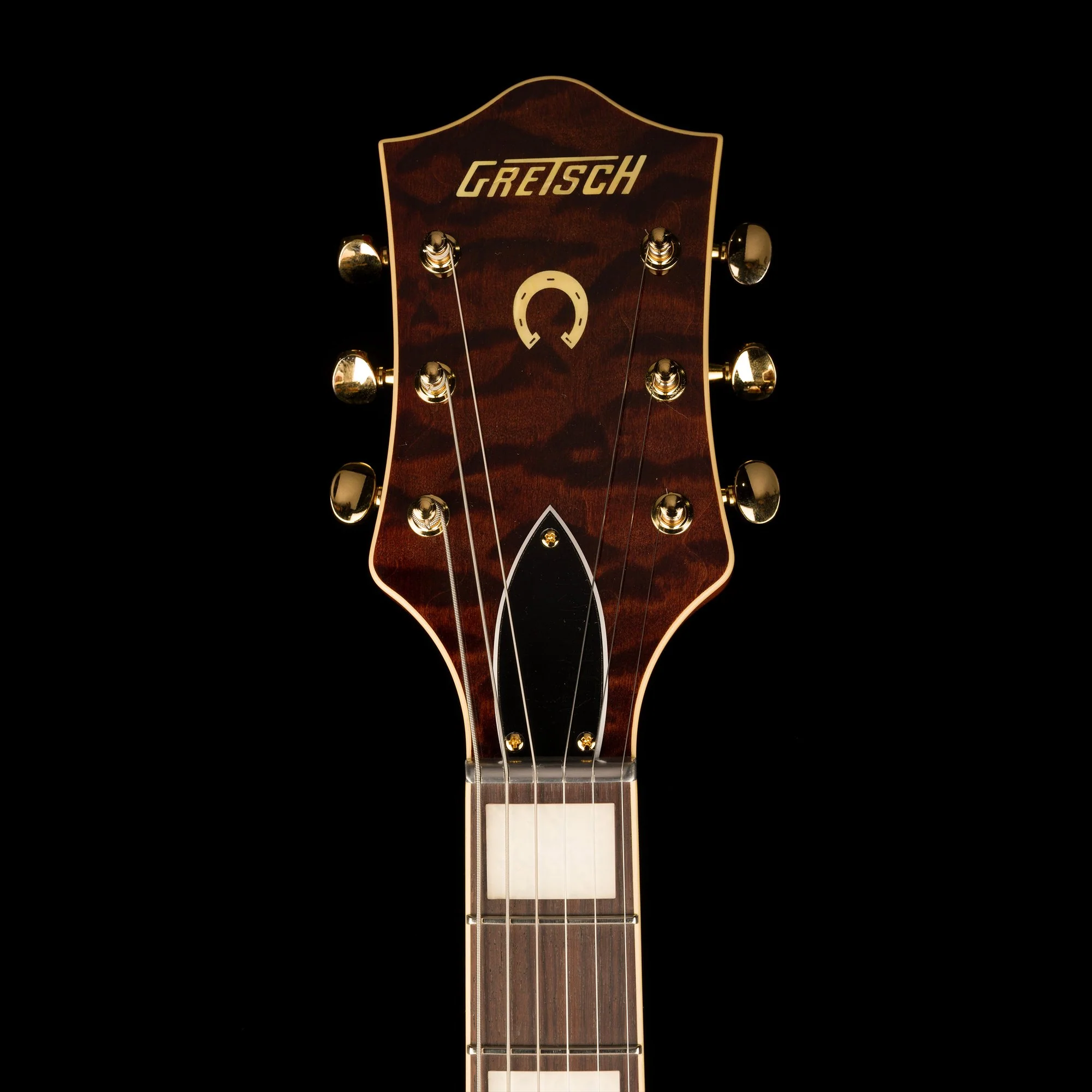 Gretsch G6120TGQM-56 Limited Edition Quilt Classic Chet Atkins Hollow Body with Bigsby Roundup Orange Stain Lacquer - Image 14