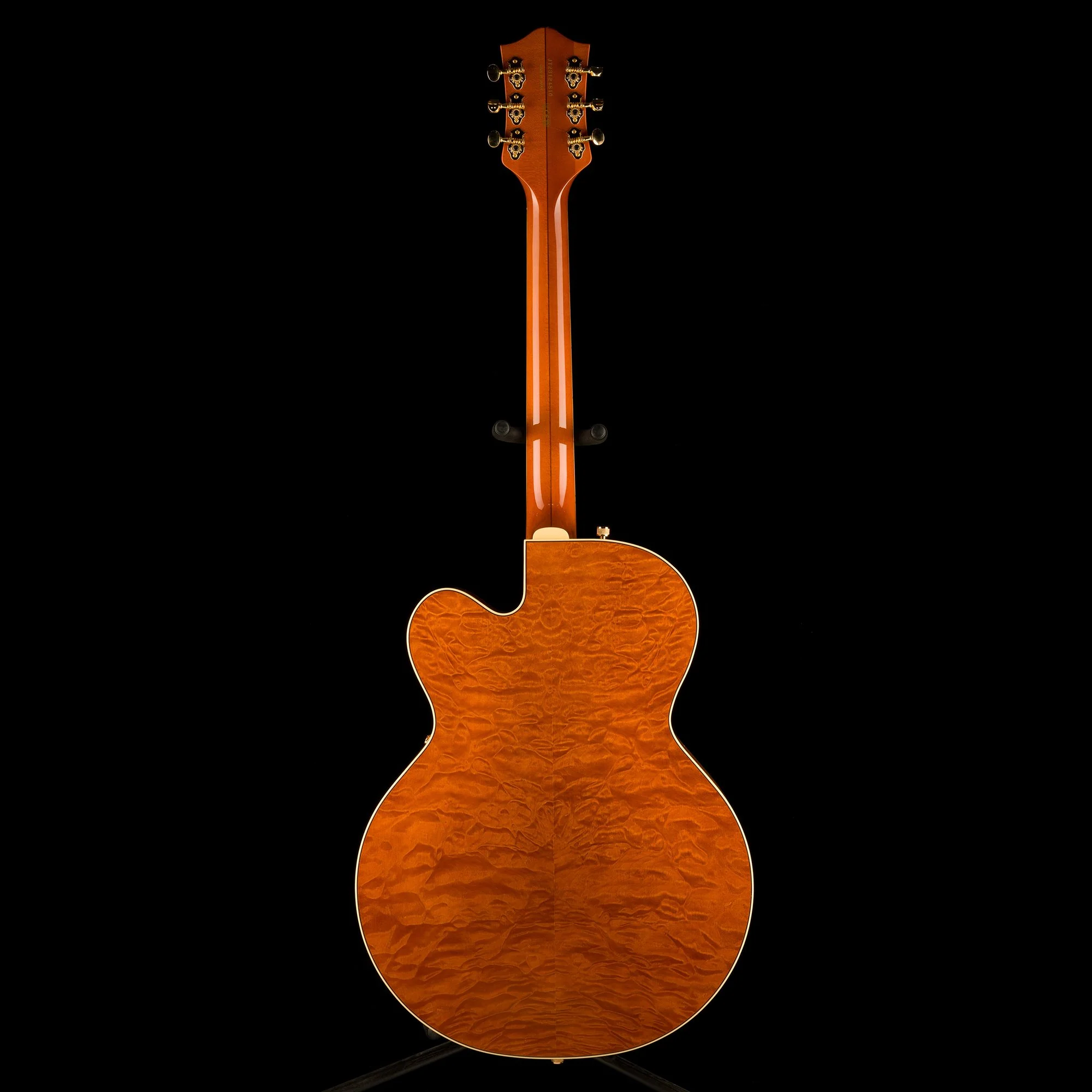 Gretsch G6120TGQM-56 Limited Edition Quilt Classic Chet Atkins Hollow Body with Bigsby Roundup Orange Stain Lacquer - Image 16