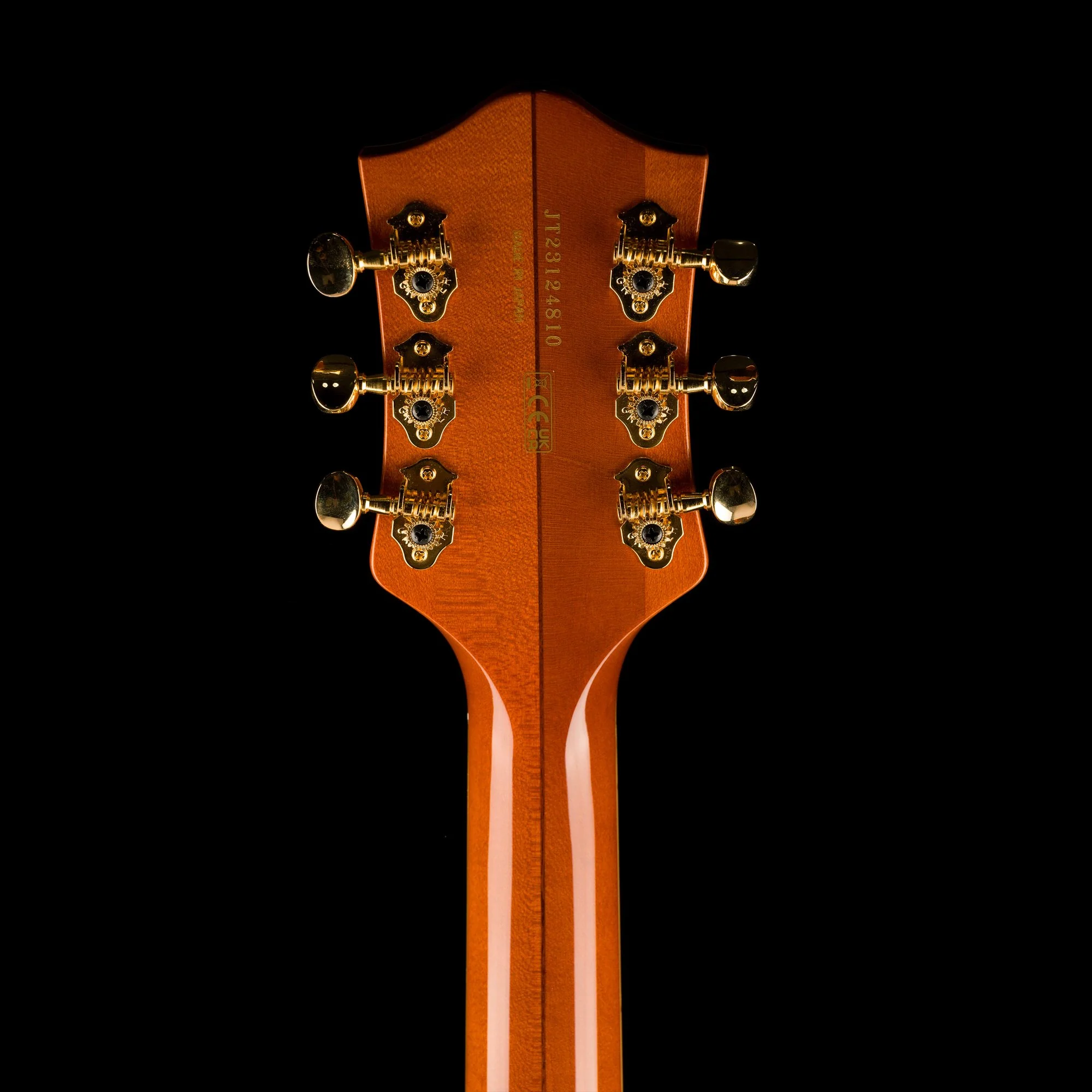 Gretsch G6120TGQM-56 Limited Edition Quilt Classic Chet Atkins Hollow Body with Bigsby Roundup Orange Stain Lacquer - Image 19