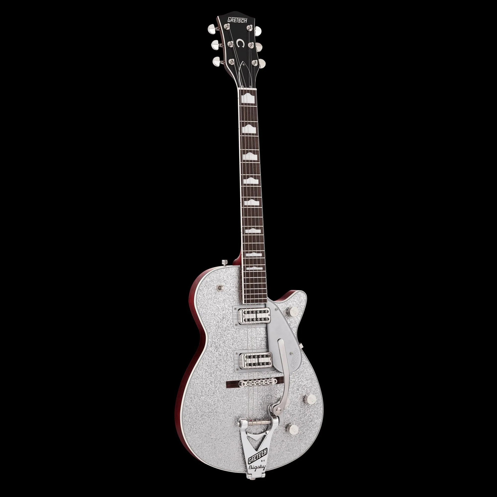 Gretsch G6129T-89 Vintage Select '89 Sparkle Jet with Bigsby Silver Sparkle with Case - Serial # JT22041481 - Demo - Image 3