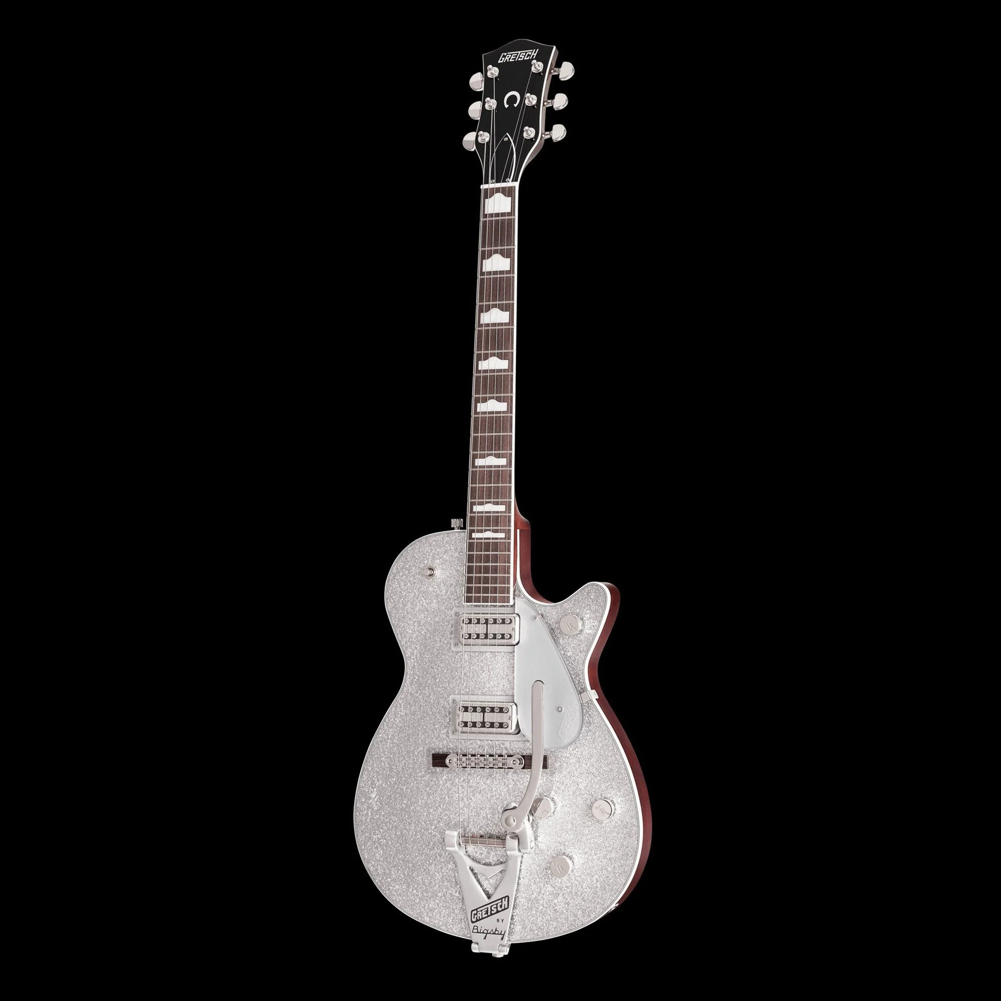 Gretsch G6129T-89 Vintage Select '89 Sparkle Jet with Bigsby Silver Sparkle with Case - Serial # JT22041481 - Demo - Image 4