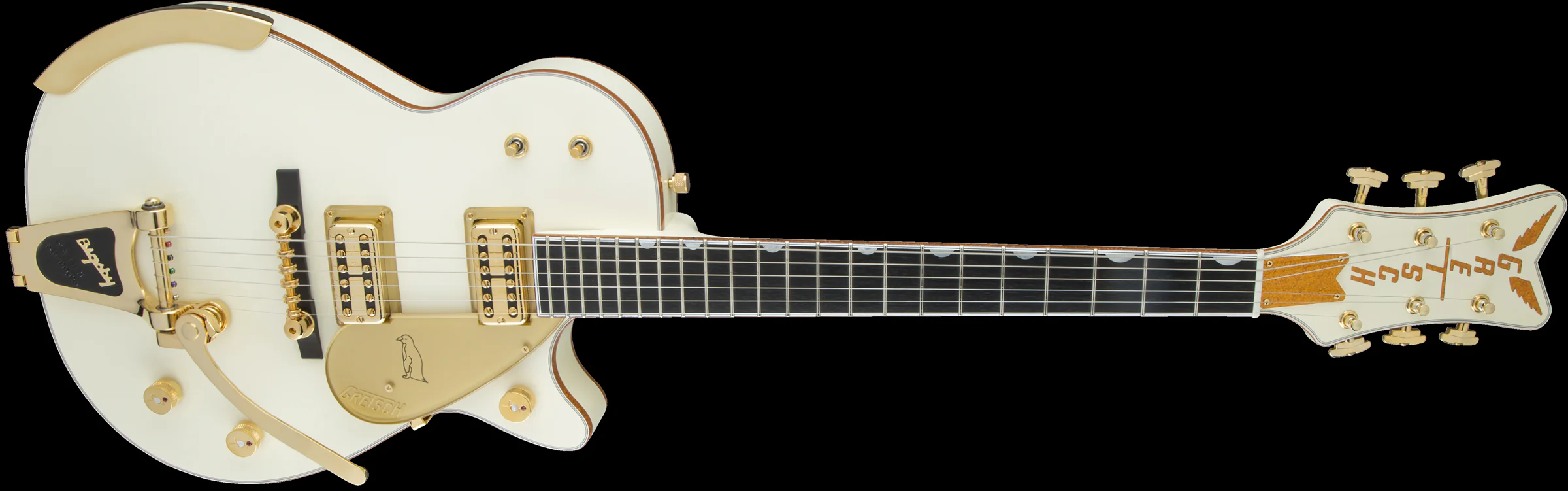 Gretsch G6134T-58 Vintage Select ’58 Penguin with Bigsby Vintage White With Case - Image 6