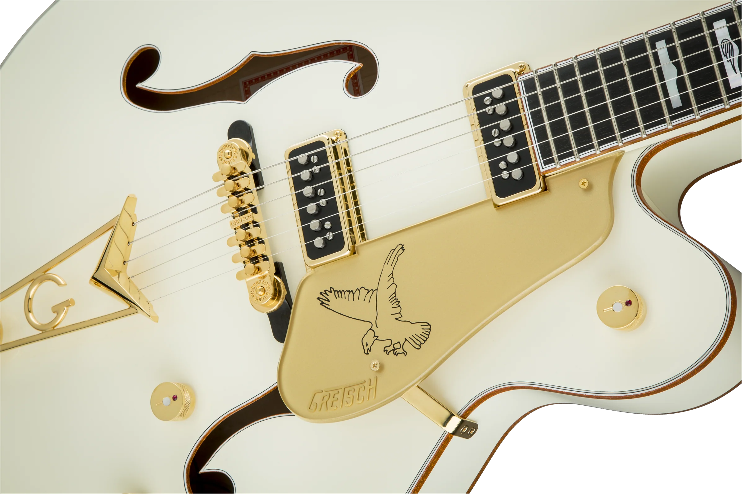 Gretsch G6136-55 Vintage Select Edition '55 Falcon Hollow Body Vintage White Lacquer - Image 5