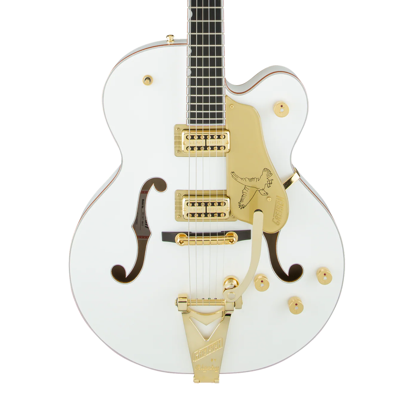 DISC - Gretsch G6136T-WHT Players Edition Falcon with String-Thru Bigsby Filter'Tron Pickups White Electric Guitar